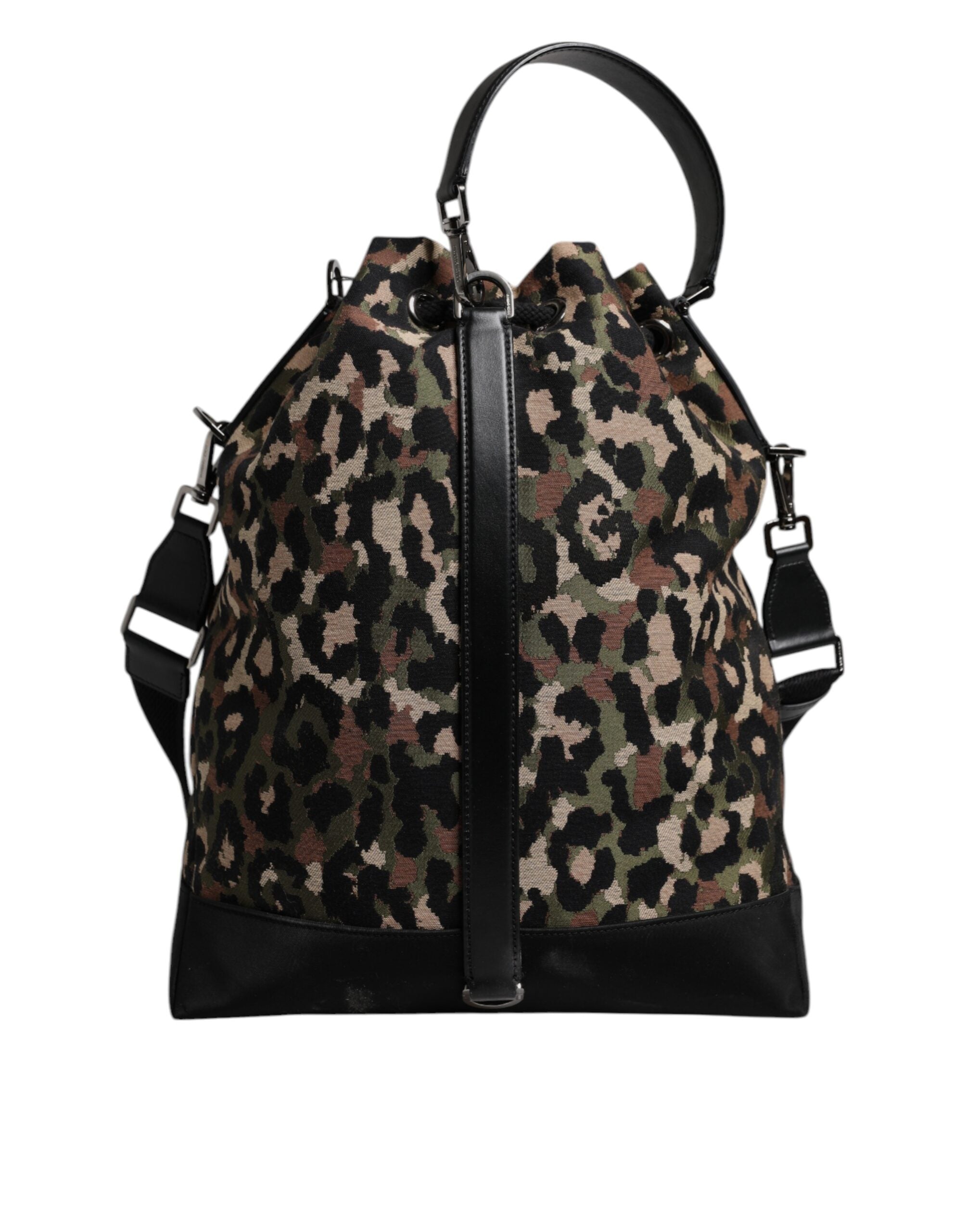 Dolce &amp; Gabbana Multicolor Leopard bomulds skuldertaske