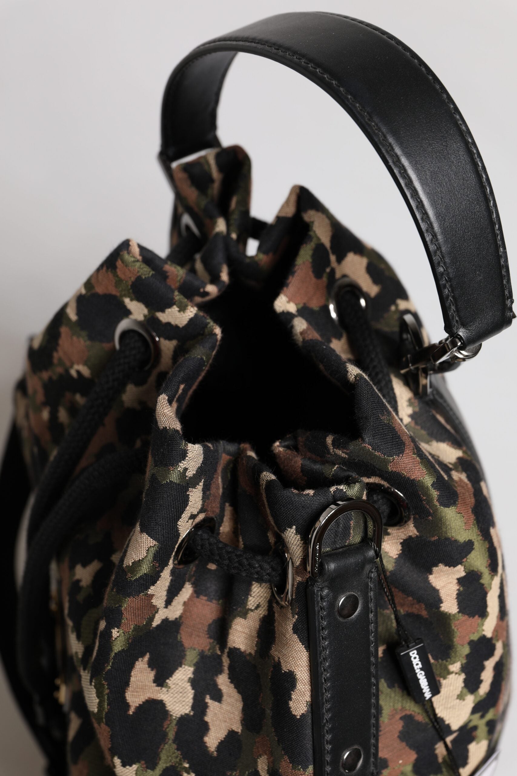 Dolce &amp; Gabbana Multicolor Leopard bomulds skuldertaske