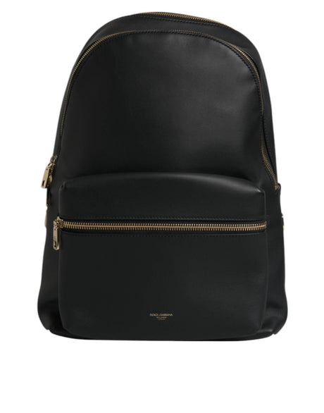 Dolce & Gabbana Black DG Leather Logo Print Travel Back Pack Bag - Hilstor