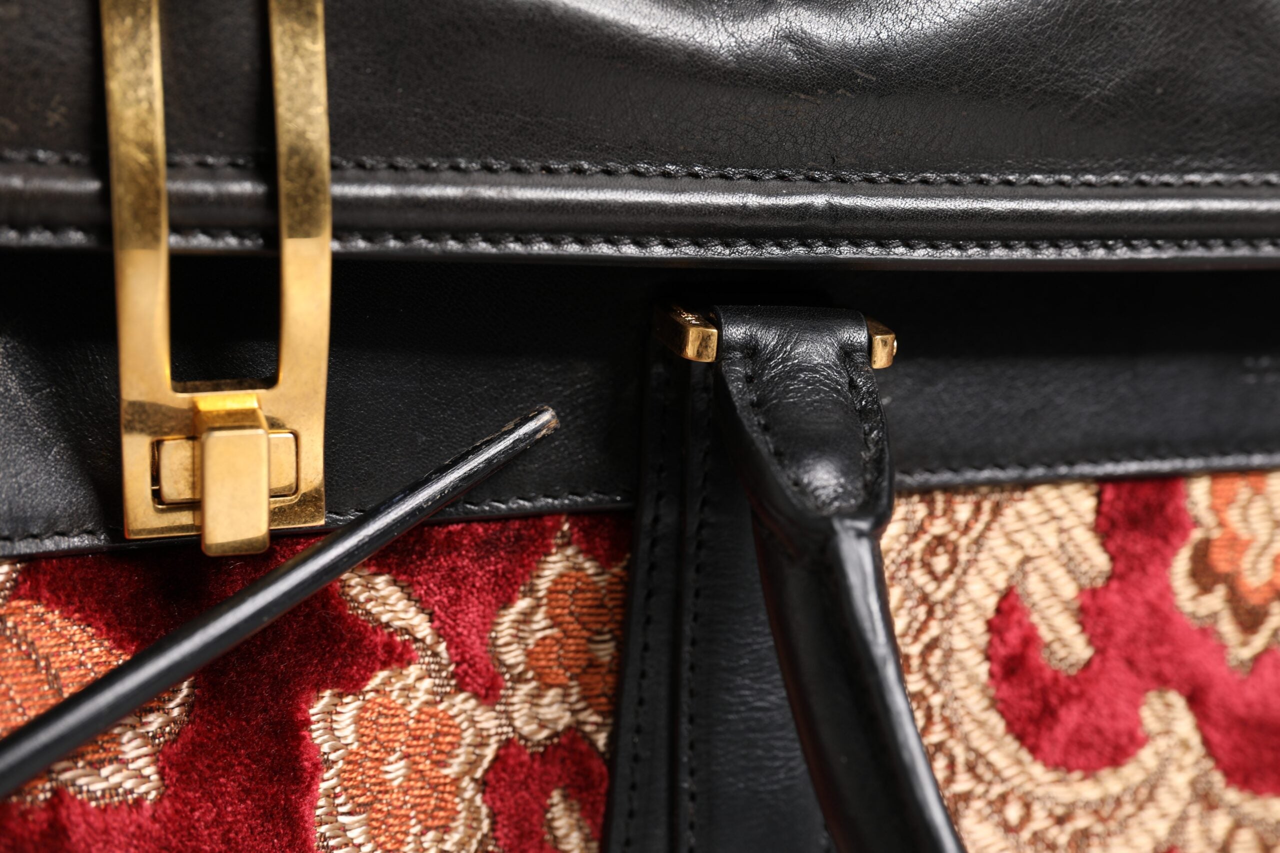 Dolce &amp; Gabbana Multicolor Læder Brocade Velvet Travel Duffle Tote Bag