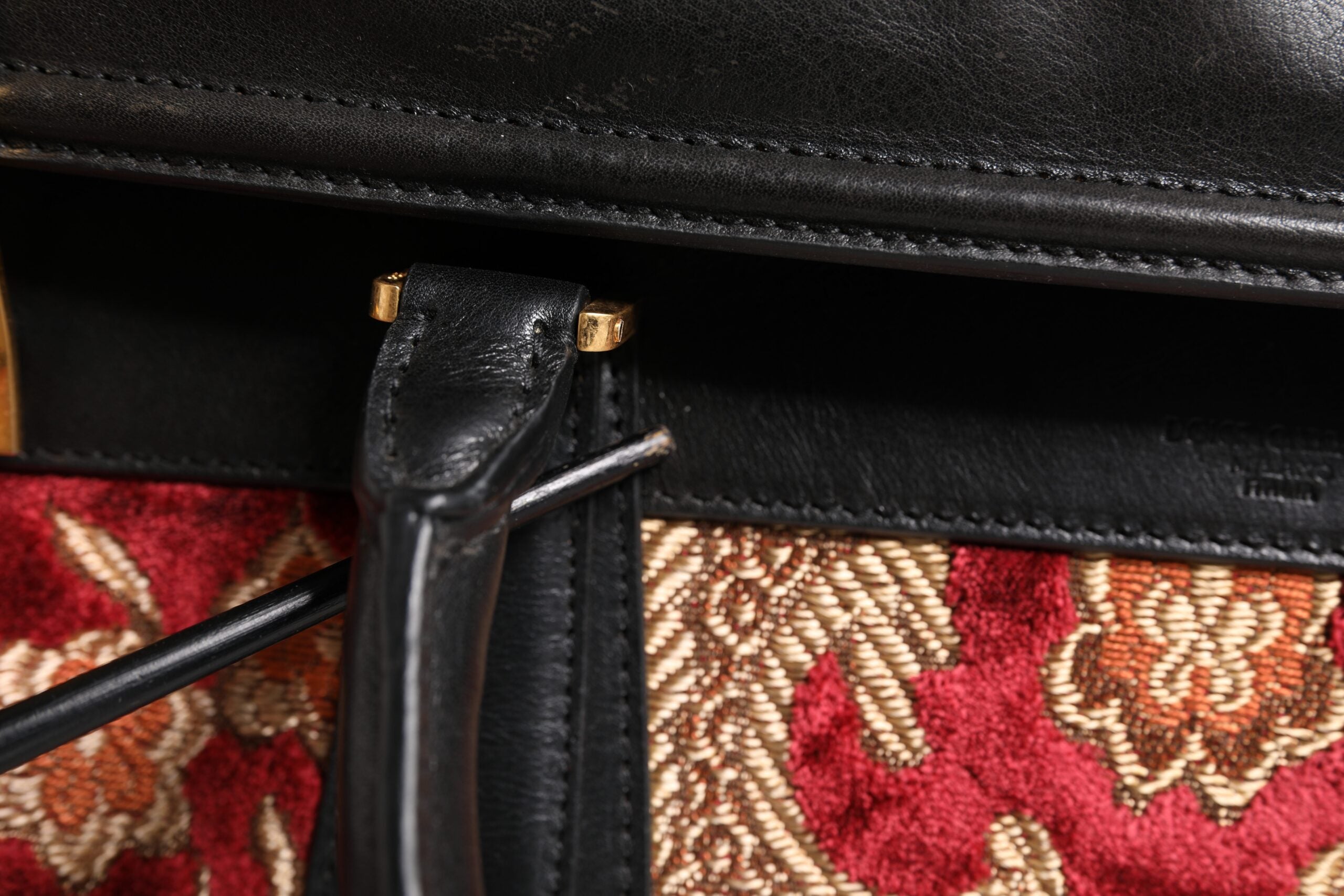Dolce &amp; Gabbana Multicolor Læder Brocade Velvet Travel Duffle Tote Bag