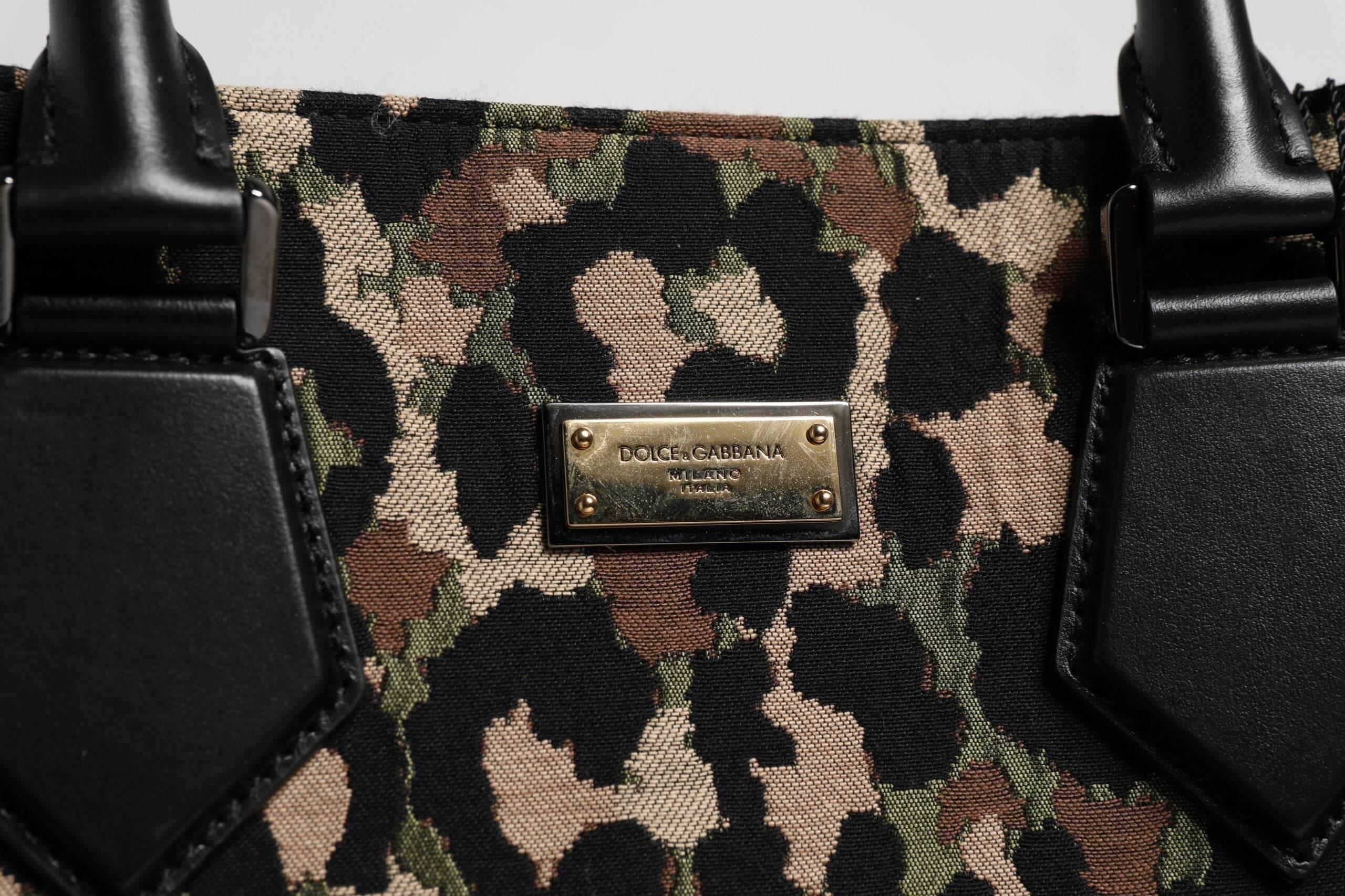 Dolce & Gabbana Multicolor Leopard Shopping Tote Shoulder Bag - Hilstor