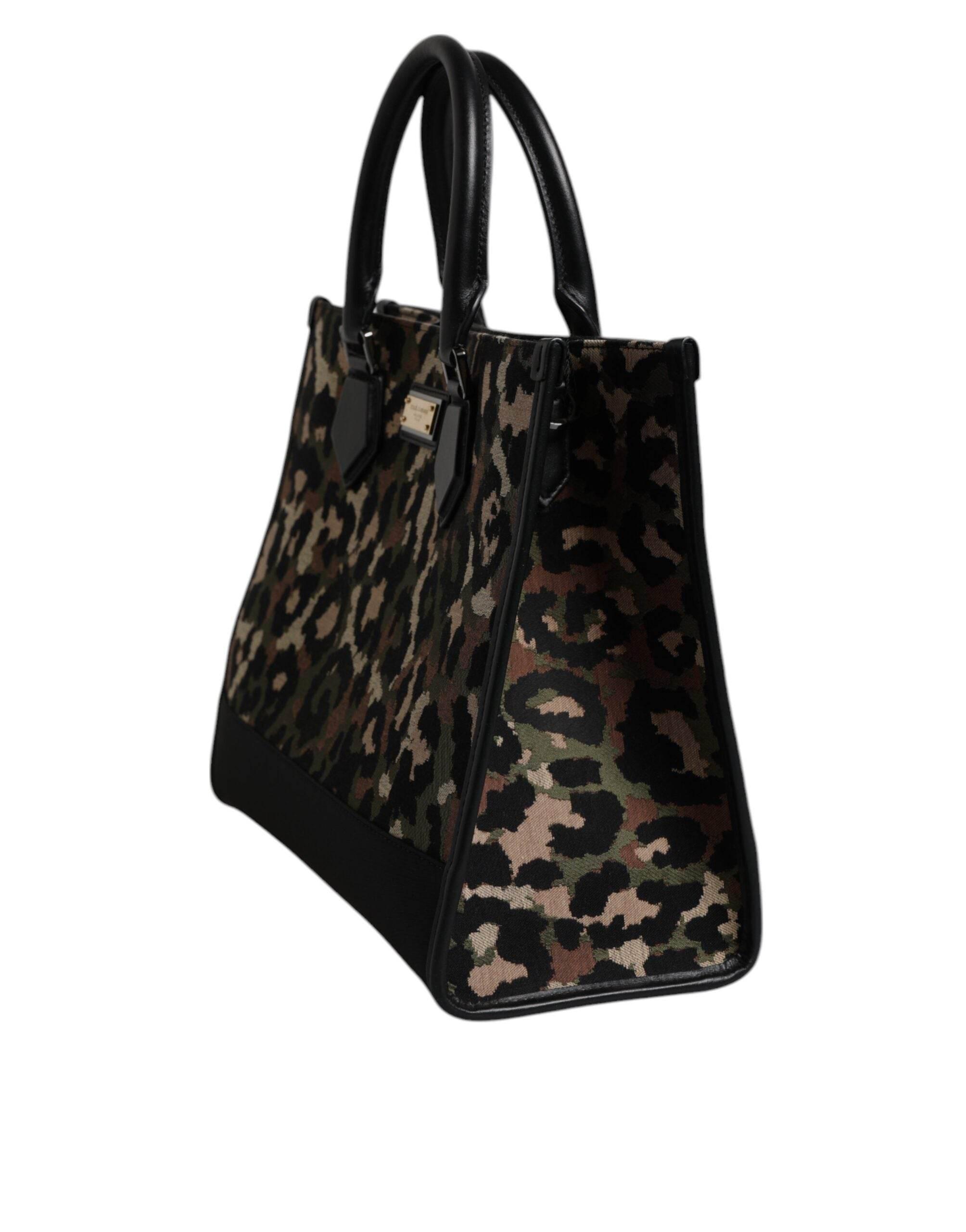 Dolce & Gabbana Multicolor Leopard Shopping Tote Shoulder Bag - Hilstor