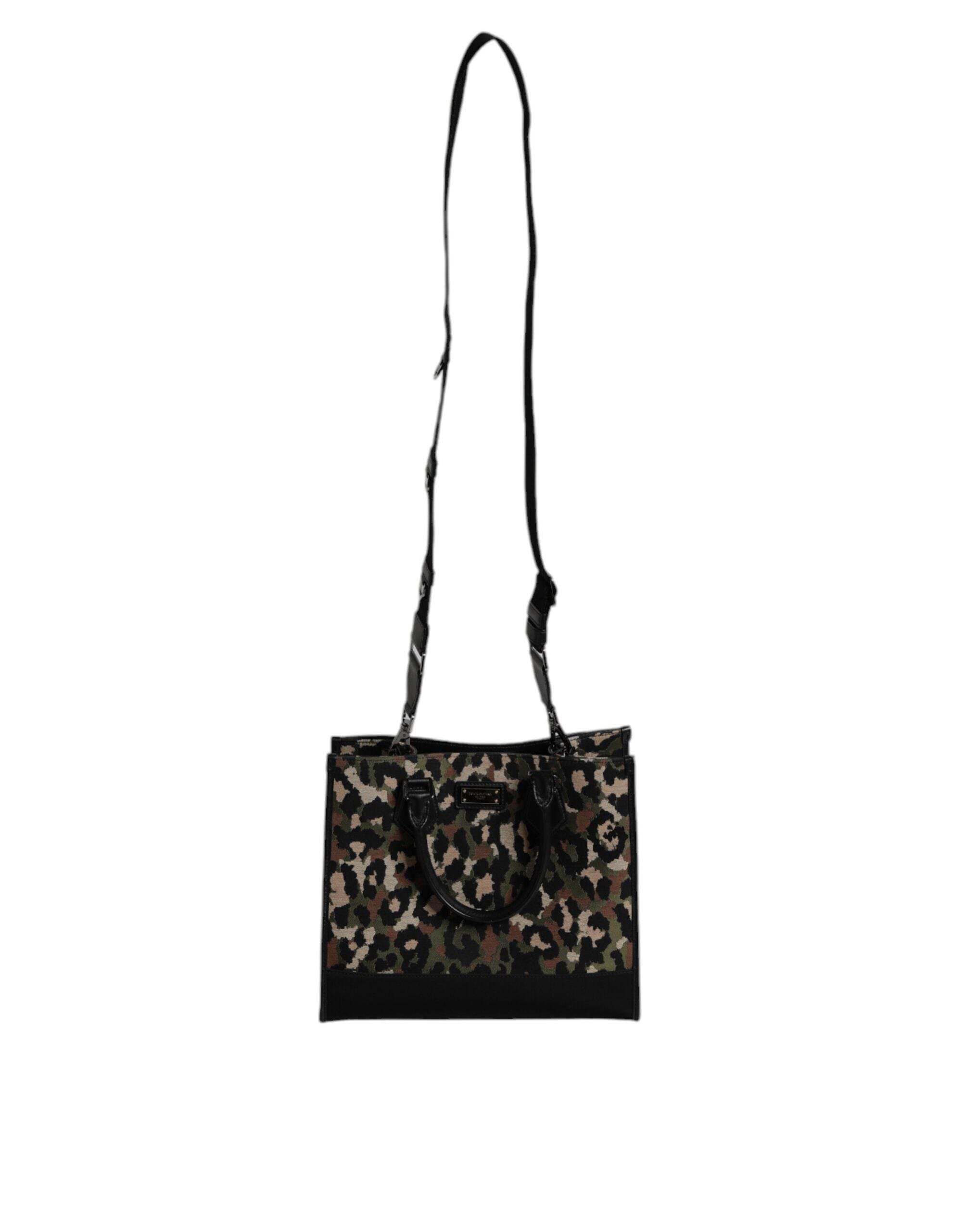 Dolce & Gabbana Multicolor Leopard Shopping Tote Shoulder Bag - Hilstor