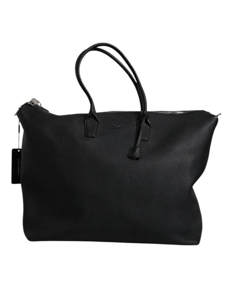 Dolce & Gabbana Black Calfskin Leather Hand Shoulder Duffle Bag - Hilstor