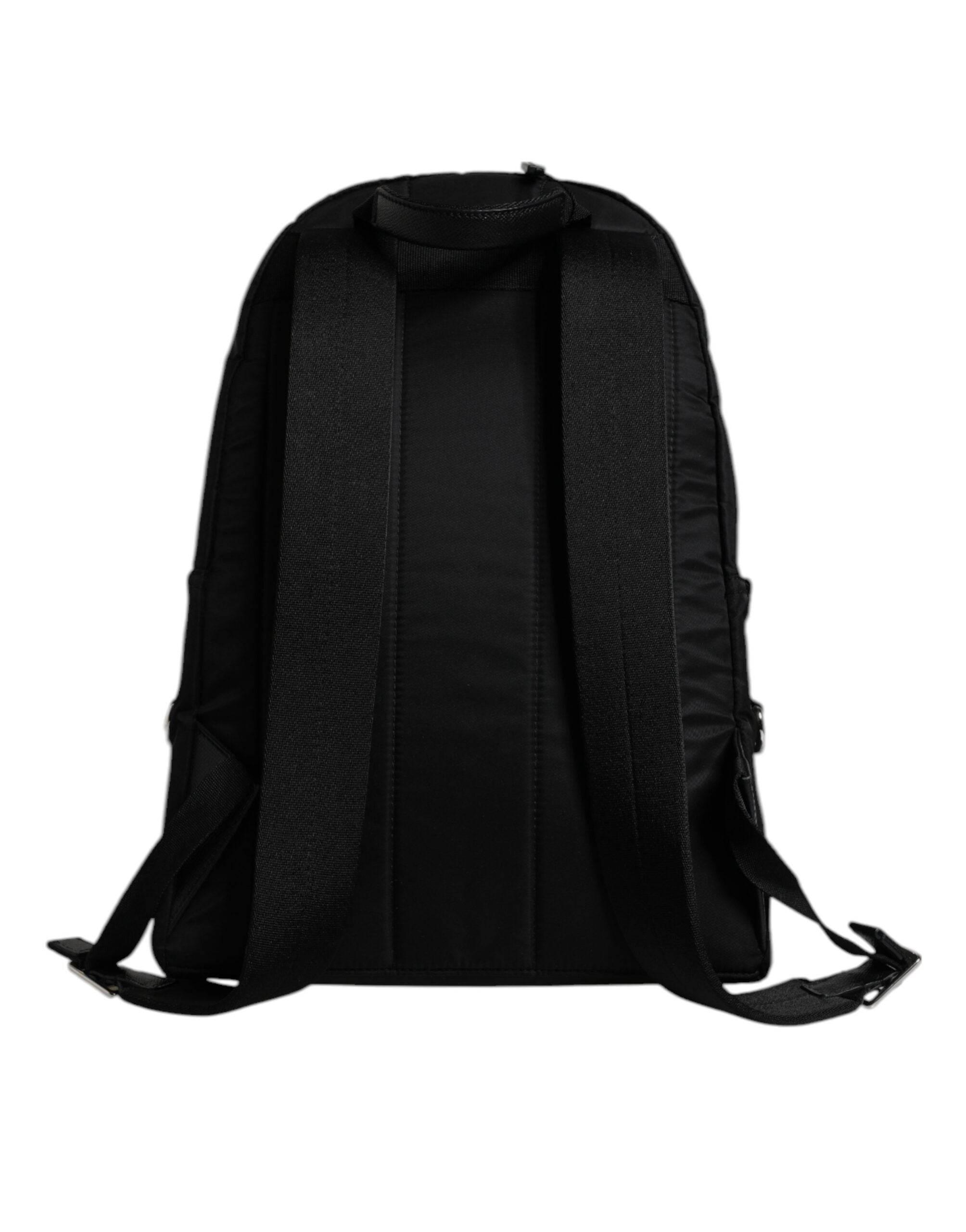 Dolce & Gabbana Black Nylon #DGFAMILY Embellished Backpack VULCANO Bag - Hilstor