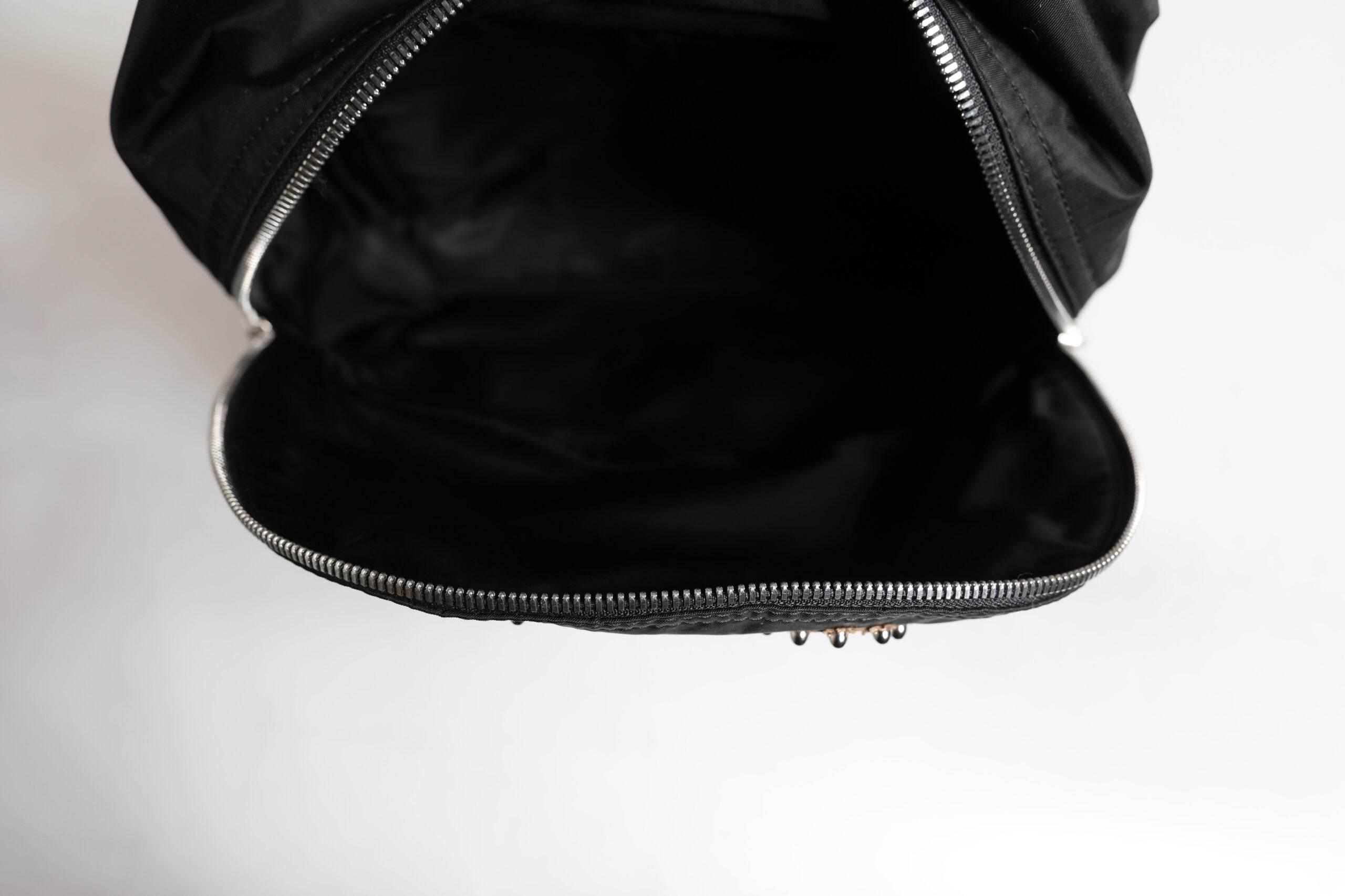 Dolce & Gabbana Black Nylon #DGFAMILY Embellished Backpack VULCANO Bag - Hilstor