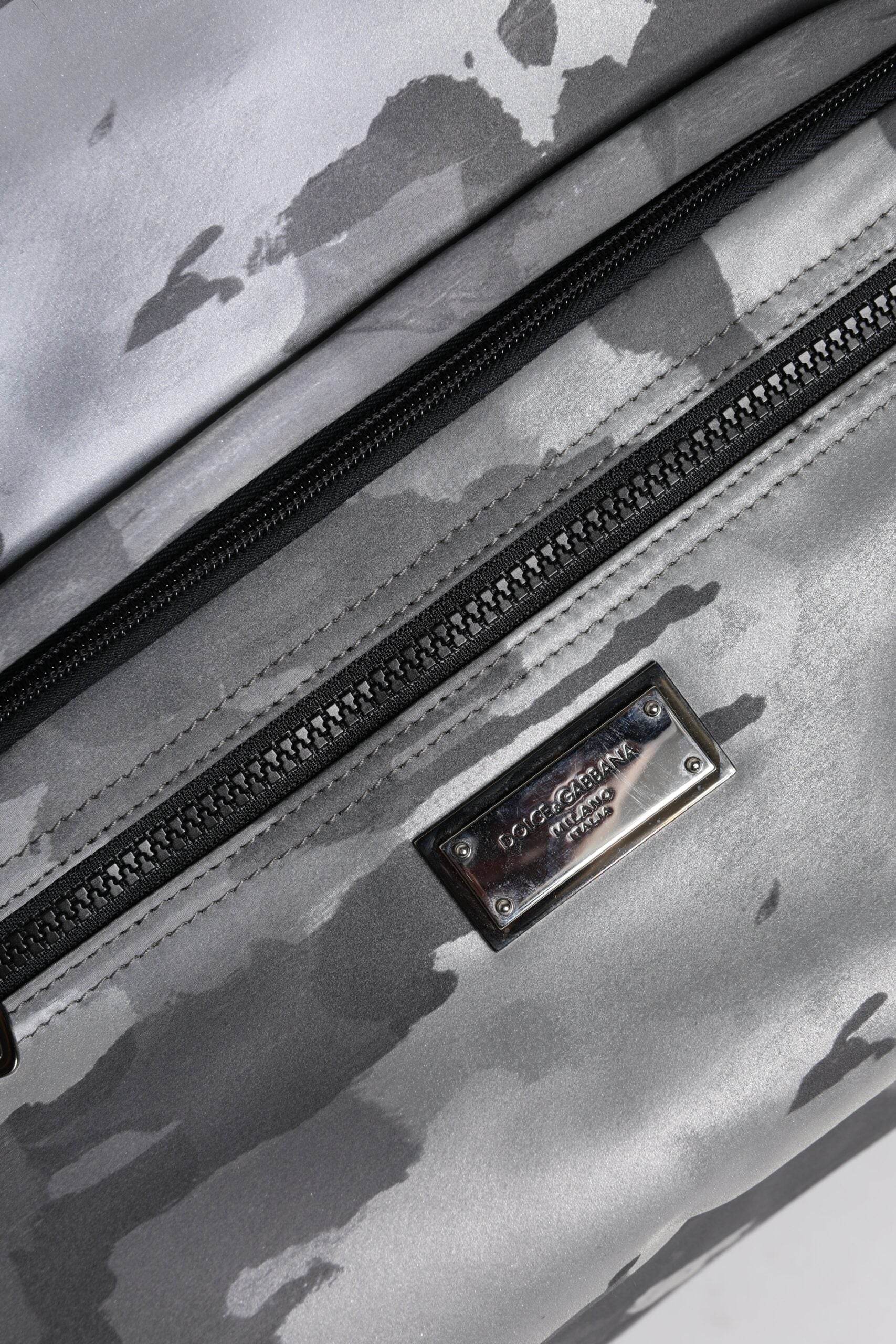 Dolce & Gabbana Black Camouflage Shoulder Strap Logo Plaque Bag - Hilstor