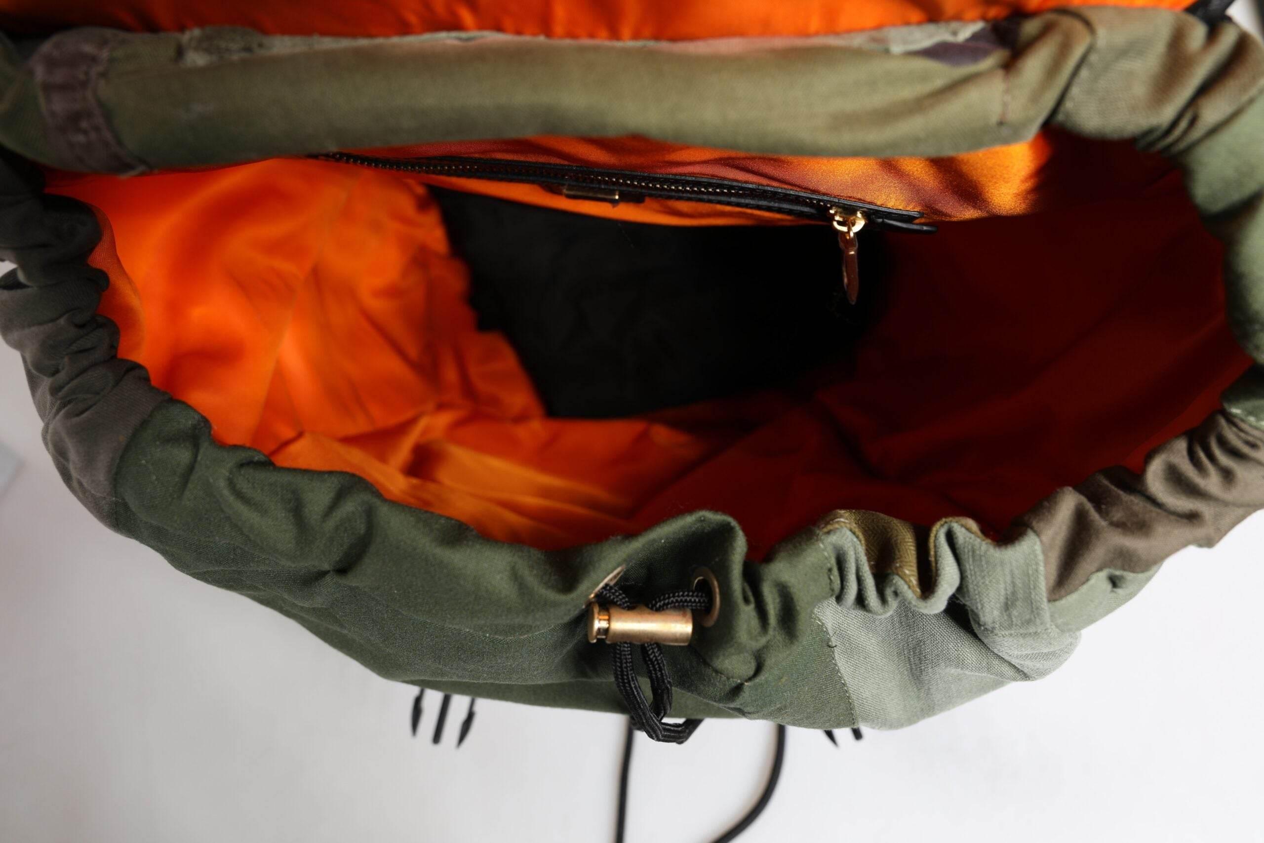 Dolce & Gabbana Military Green Patchwork Travel Backpack Bag - Hilstor