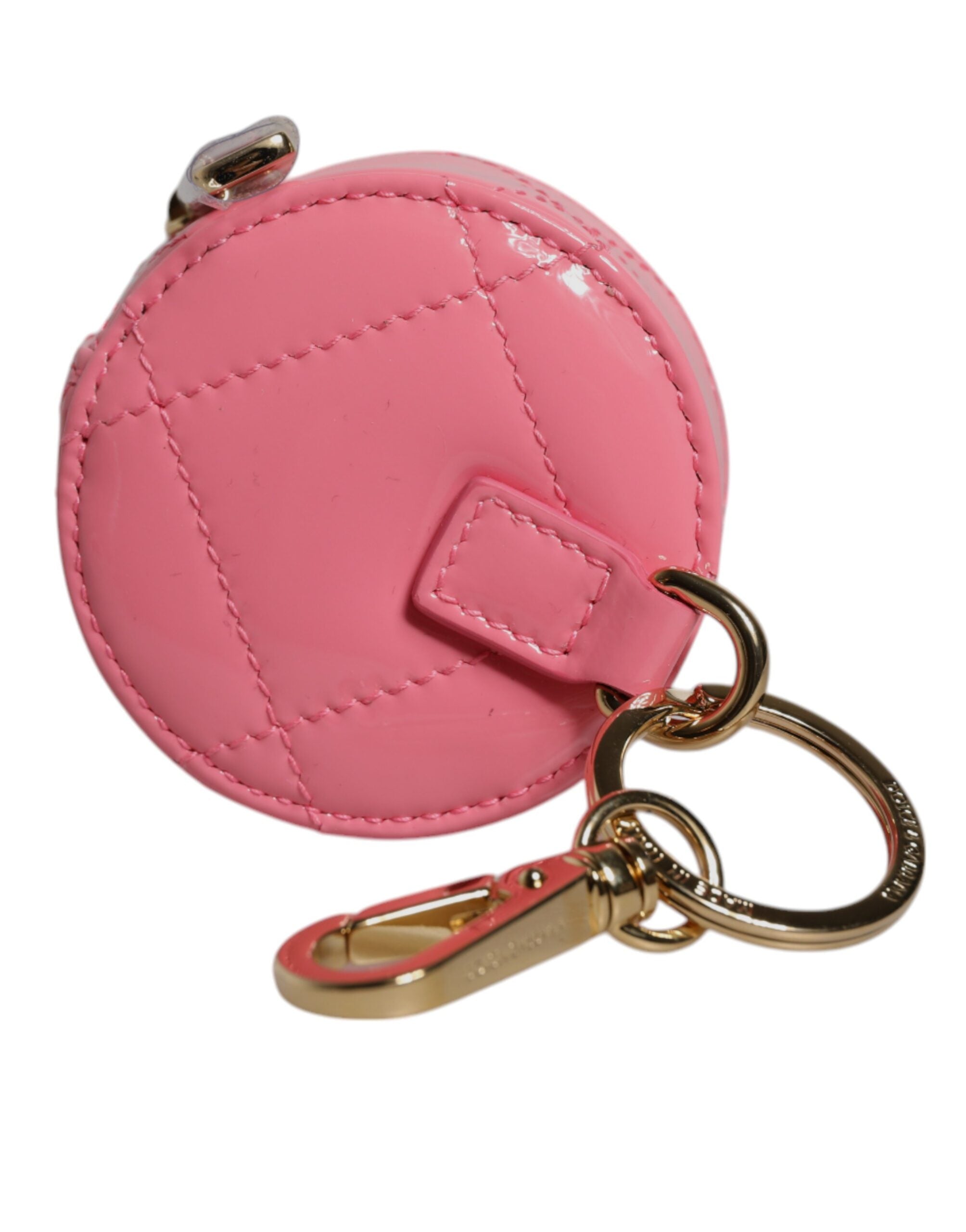 Dolce & Gabbana Pink Lammelæder DG Crystal Rund Møntpung tegnebog