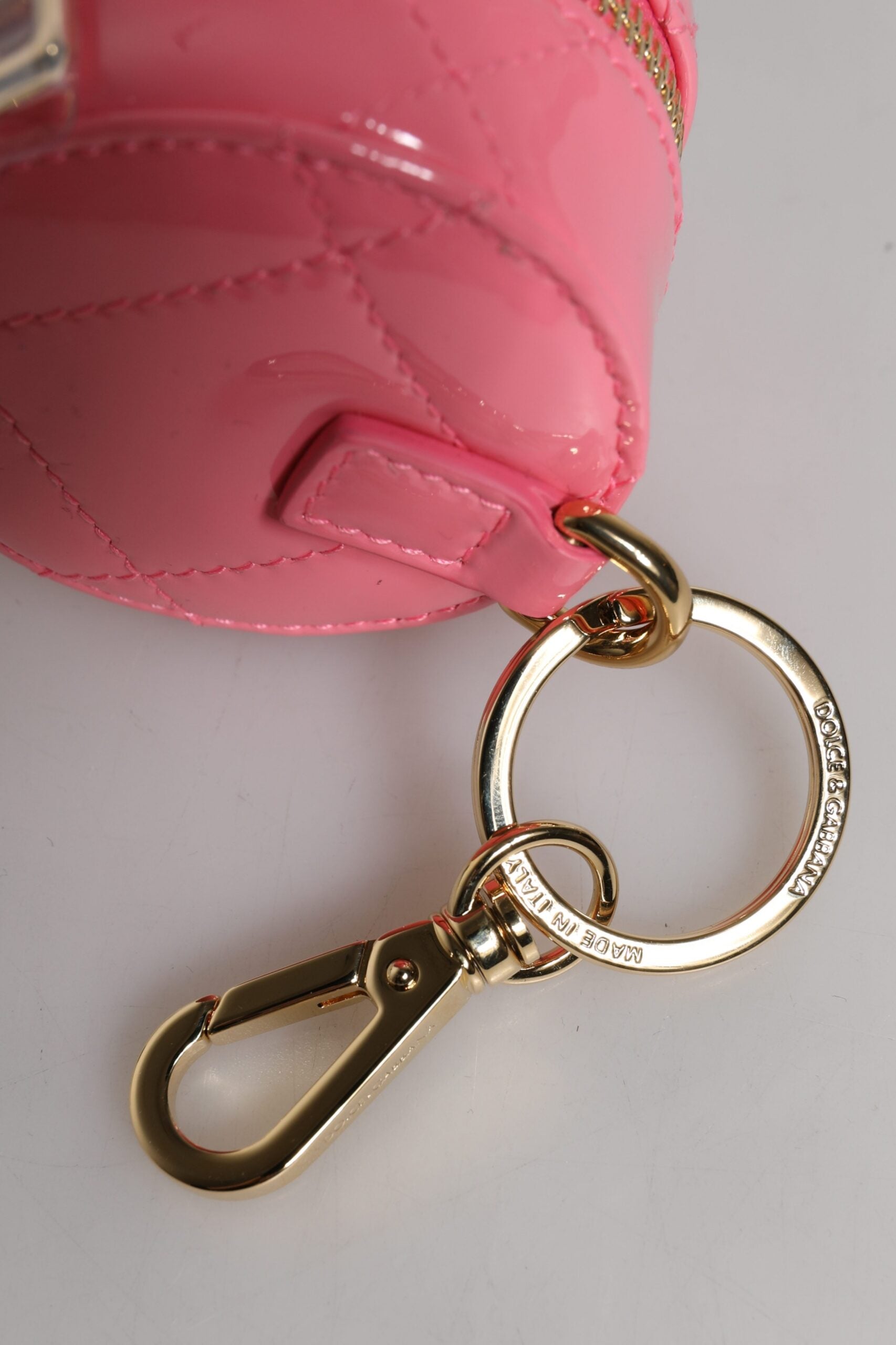 Dolce & Gabbana Pink Lammelæder DG Crystal Rund Møntpung tegnebog