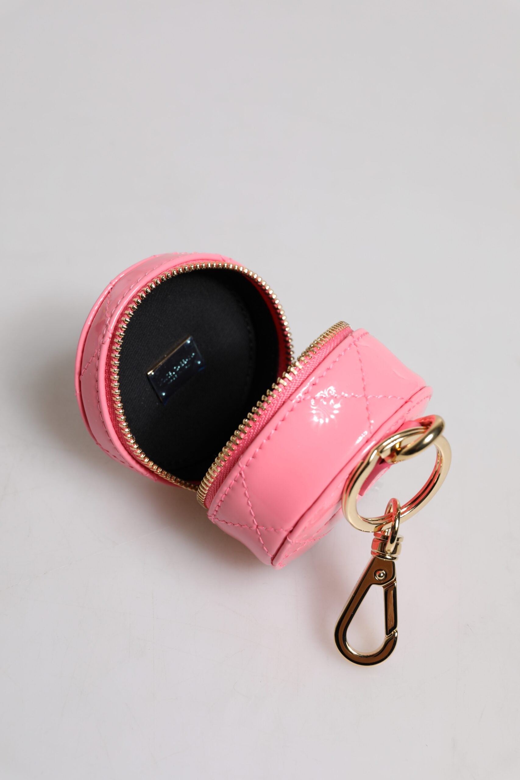 Dolce & Gabbana Pink Lammelæder DG Crystal Rund Møntpung tegnebog