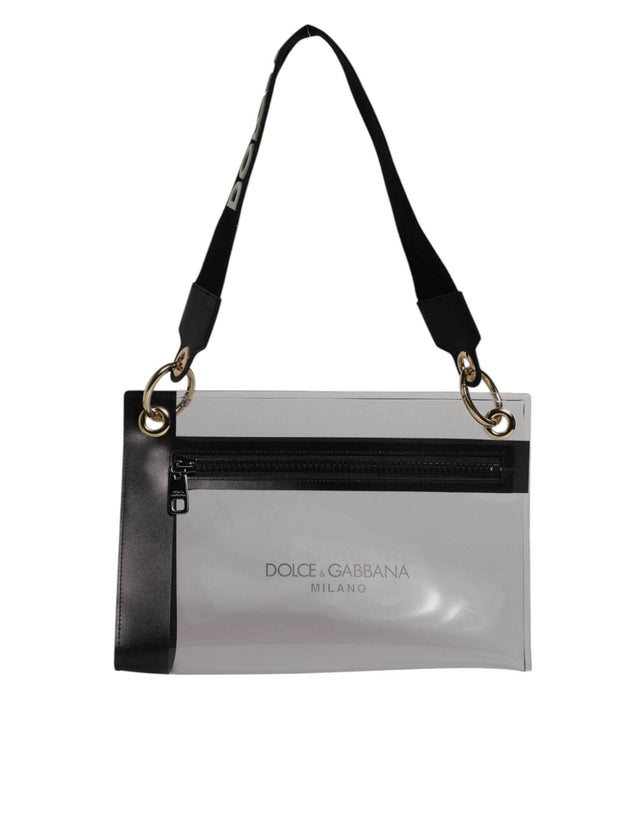 Dolce & Gabbana Clear PVC Leather Pouch Shoulder Strap Bag - Hilstor