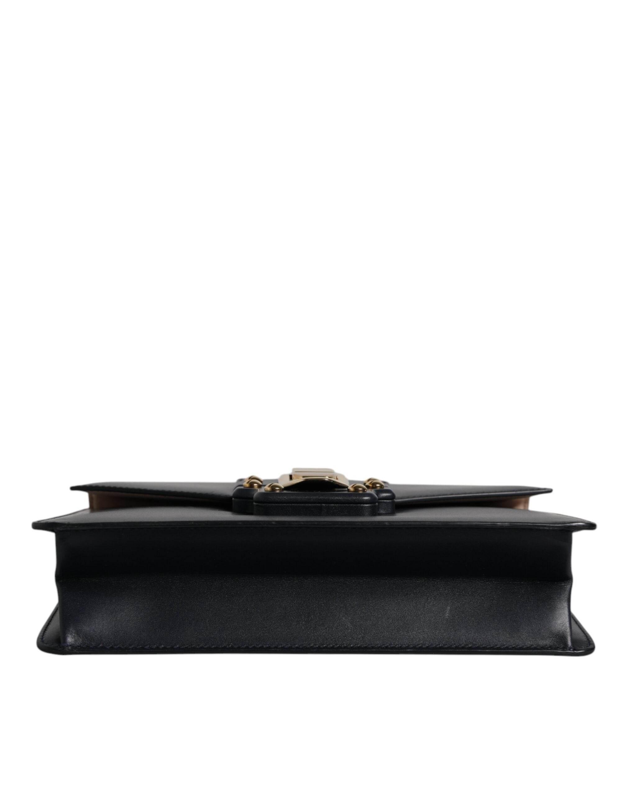 Dolce & Gabbana Black Calfskin Leather Shoulder Strap Bag - Hilstor