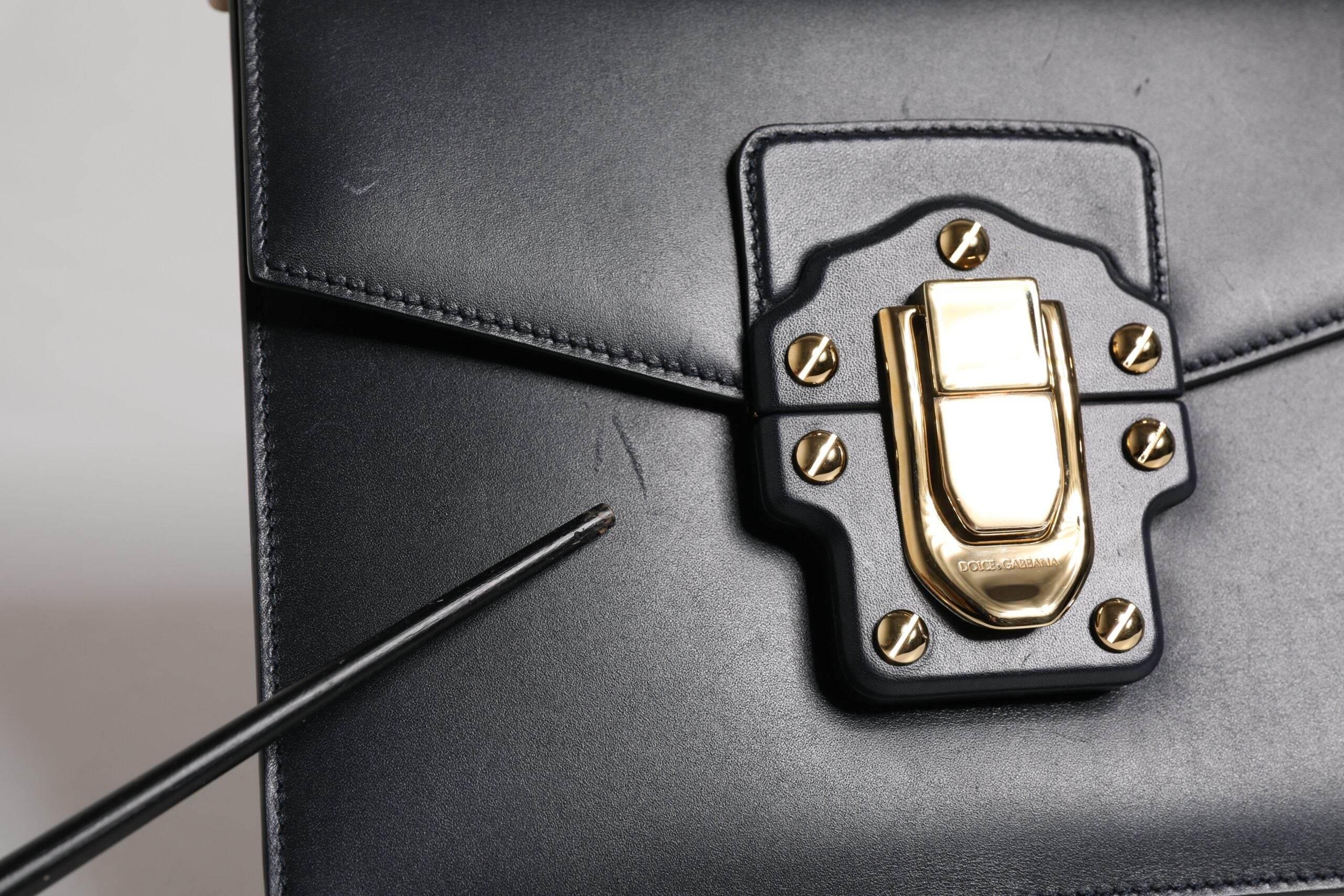 Dolce & Gabbana Black Calfskin Leather Shoulder Strap Bag - Hilstor