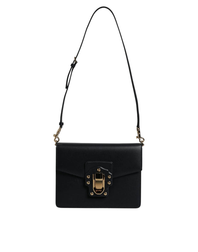 Dolce & Gabbana Black Calfskin Leather Shoulder Strap Bag - Hilstor