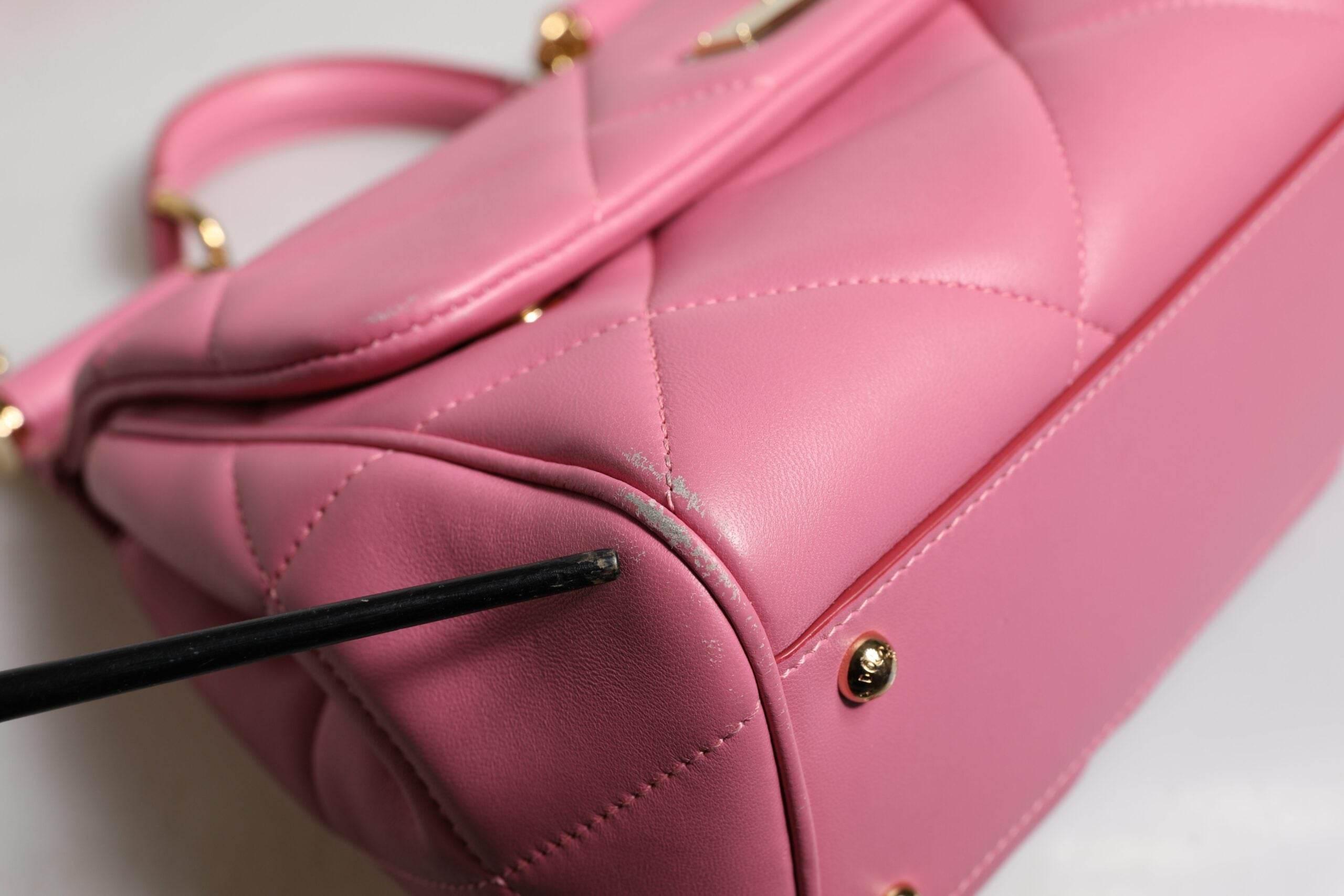 Dolce & Gabbana Pink Leather Sicily Logo Shoulder Satchel Bag - Hilstor