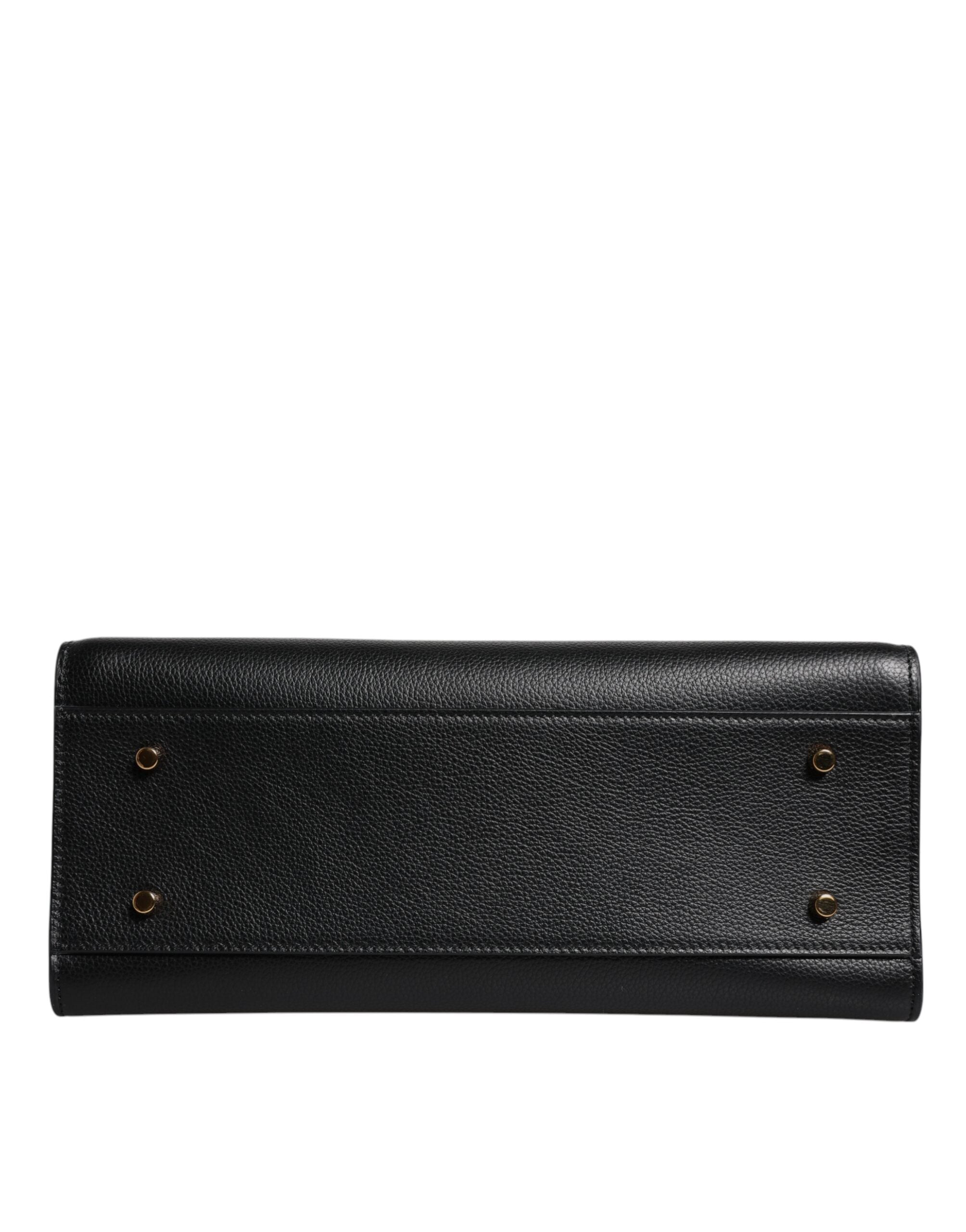Versace sort stort læder tophåndtag skulder crossbody taske