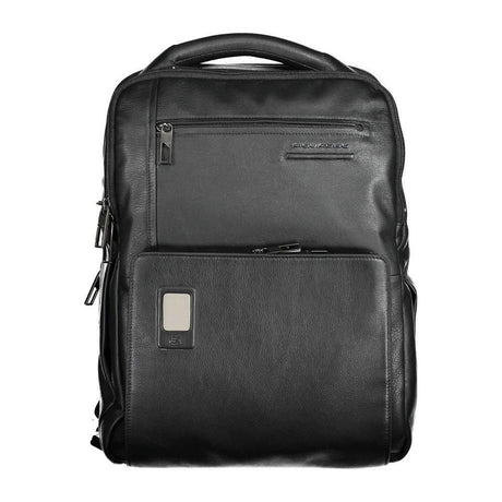 Piquadro Black Leather Men Backpack - Hilstor