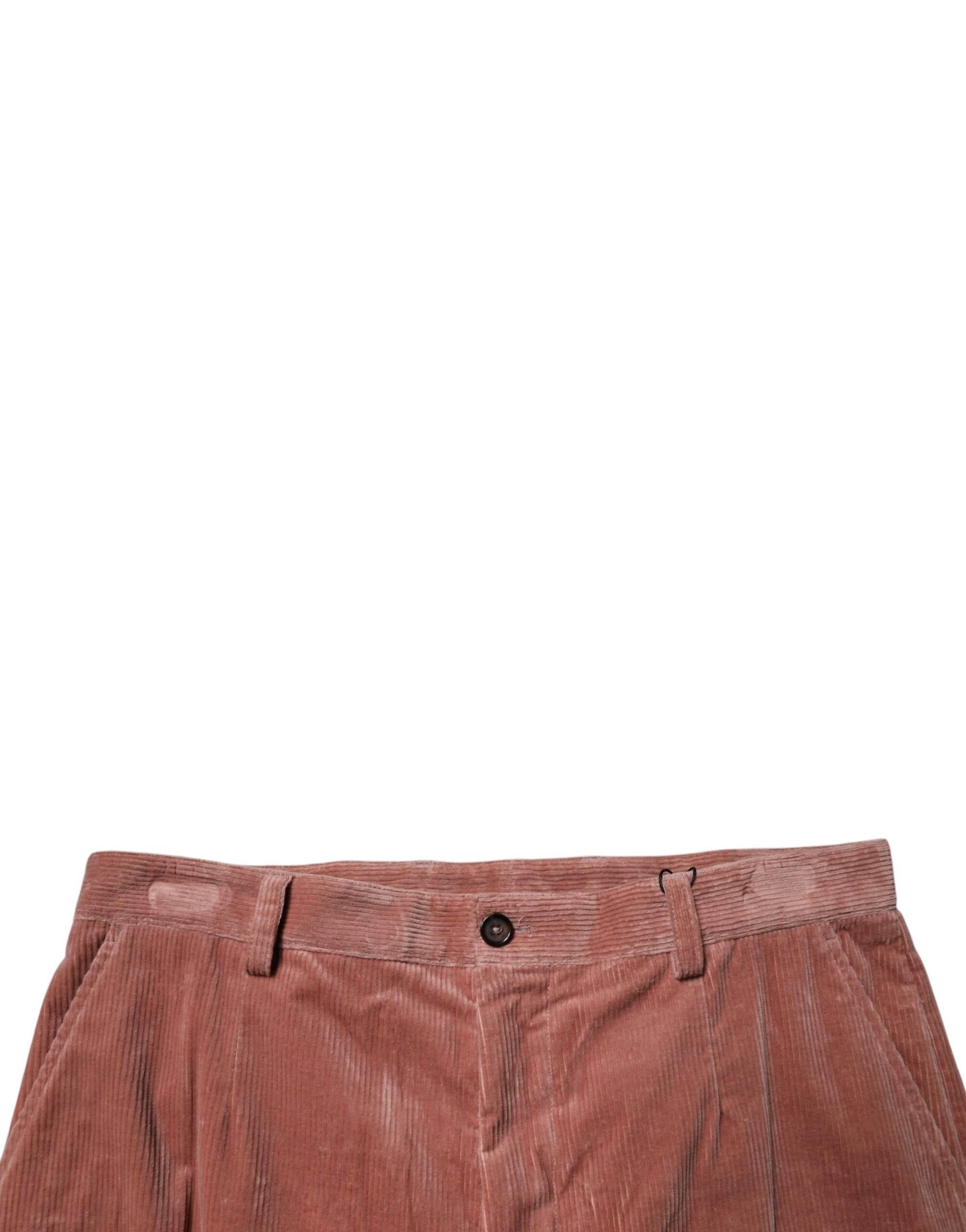 Dolce & Gabbana Brown Corduroy Cotton Cargo Men Denim Jeans - Hilstor