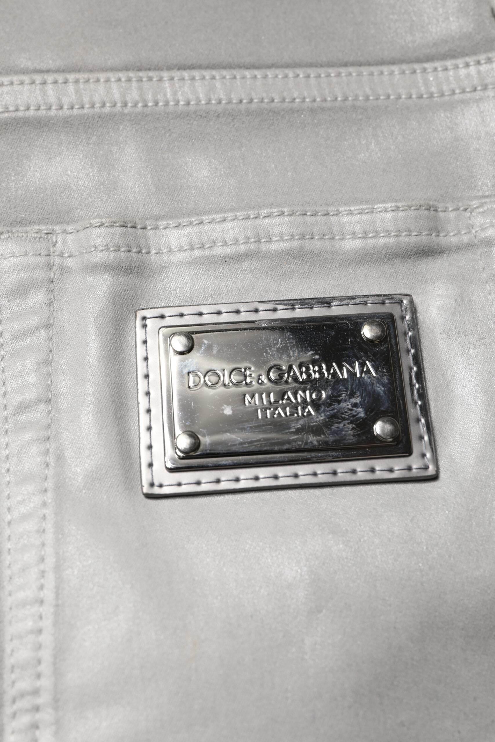 Dolce & Gabbana Gray Cotton Stretch Men Slim Fit Denim Jeans - Hilstor