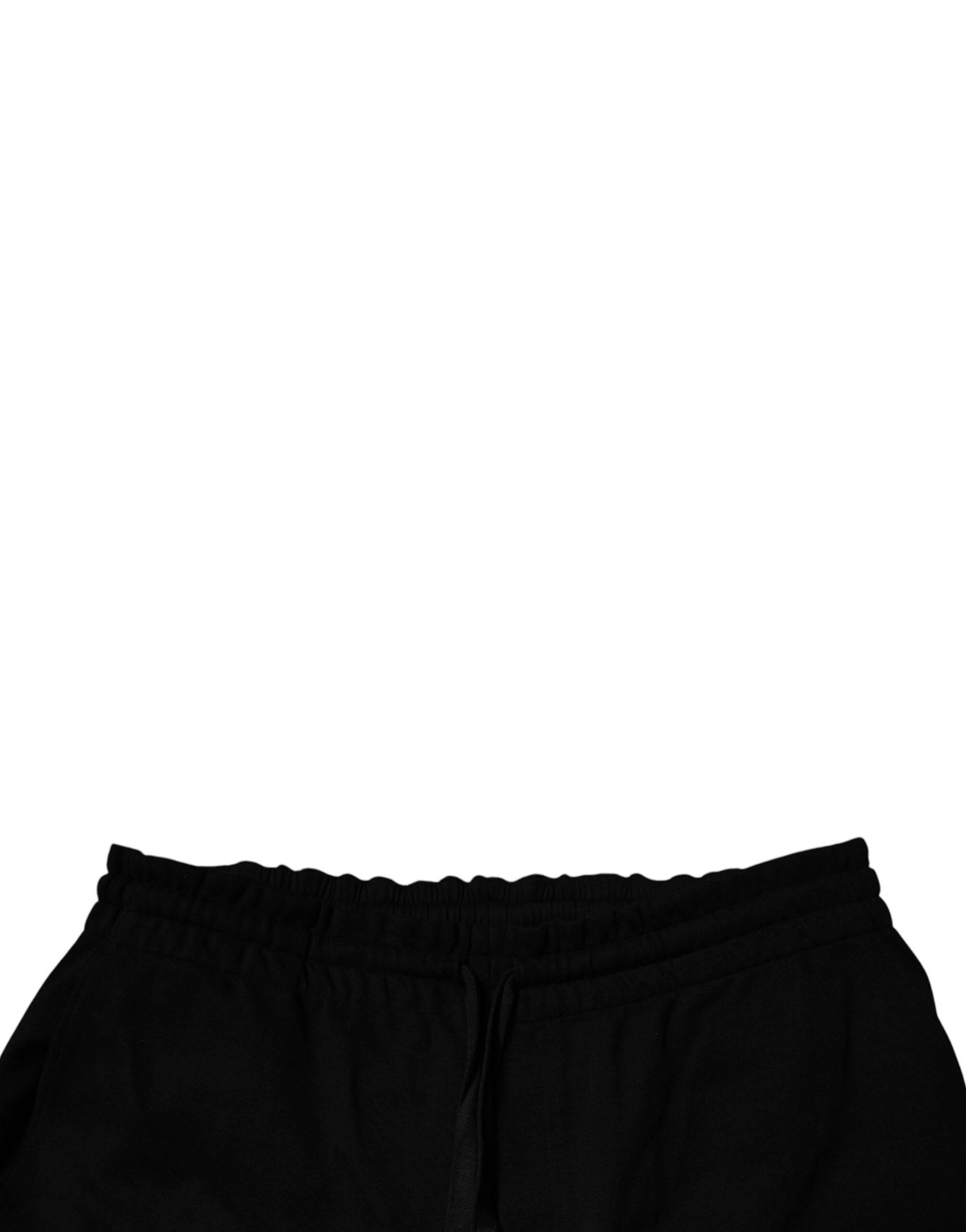 Dolce & Gabbana Black Cotton Jogger Cargo Sweatpants Pants - Hilstor