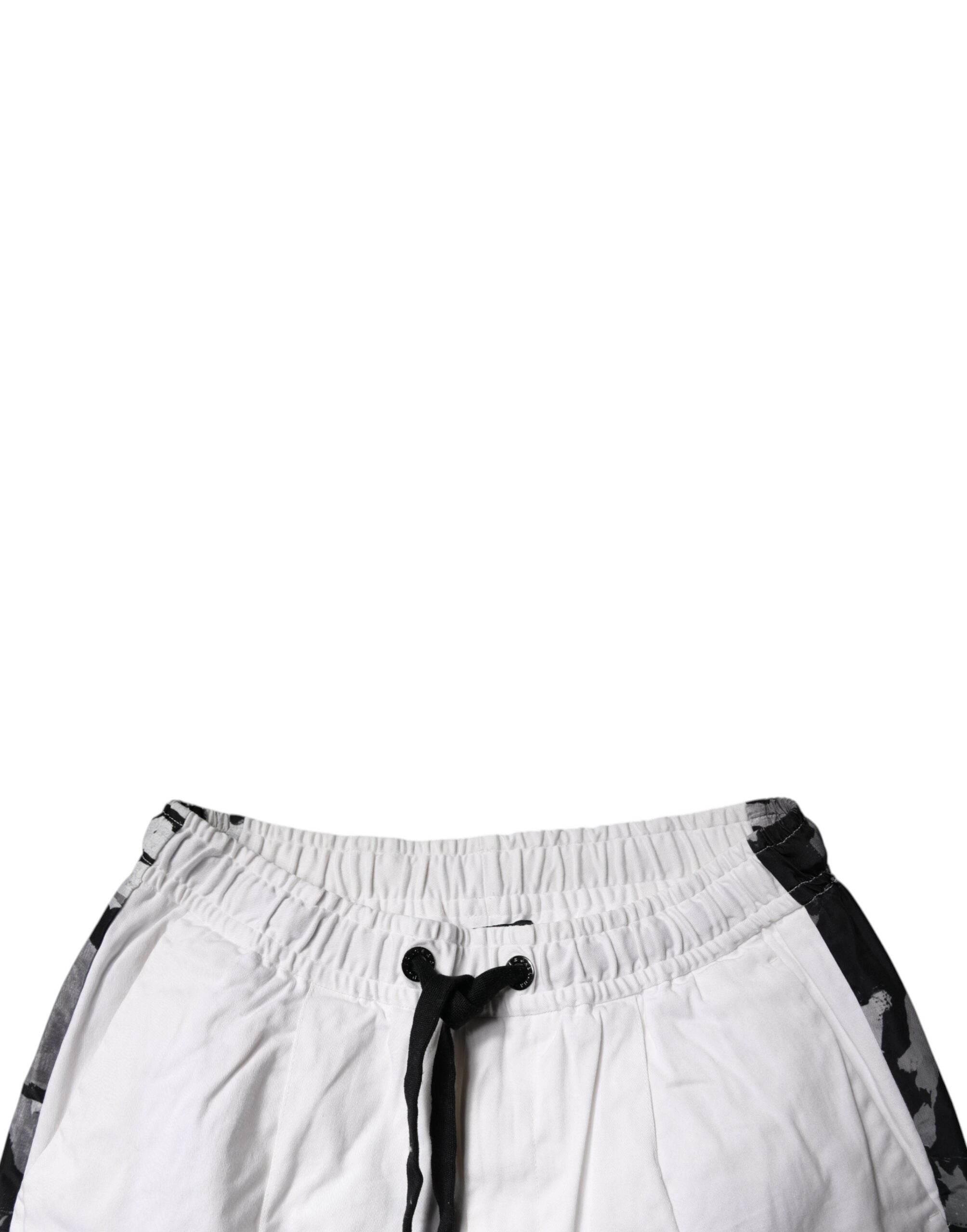 Dolce & Gabbana White Cotton Cargo Jogger Sweatpants Pants - Hilstor