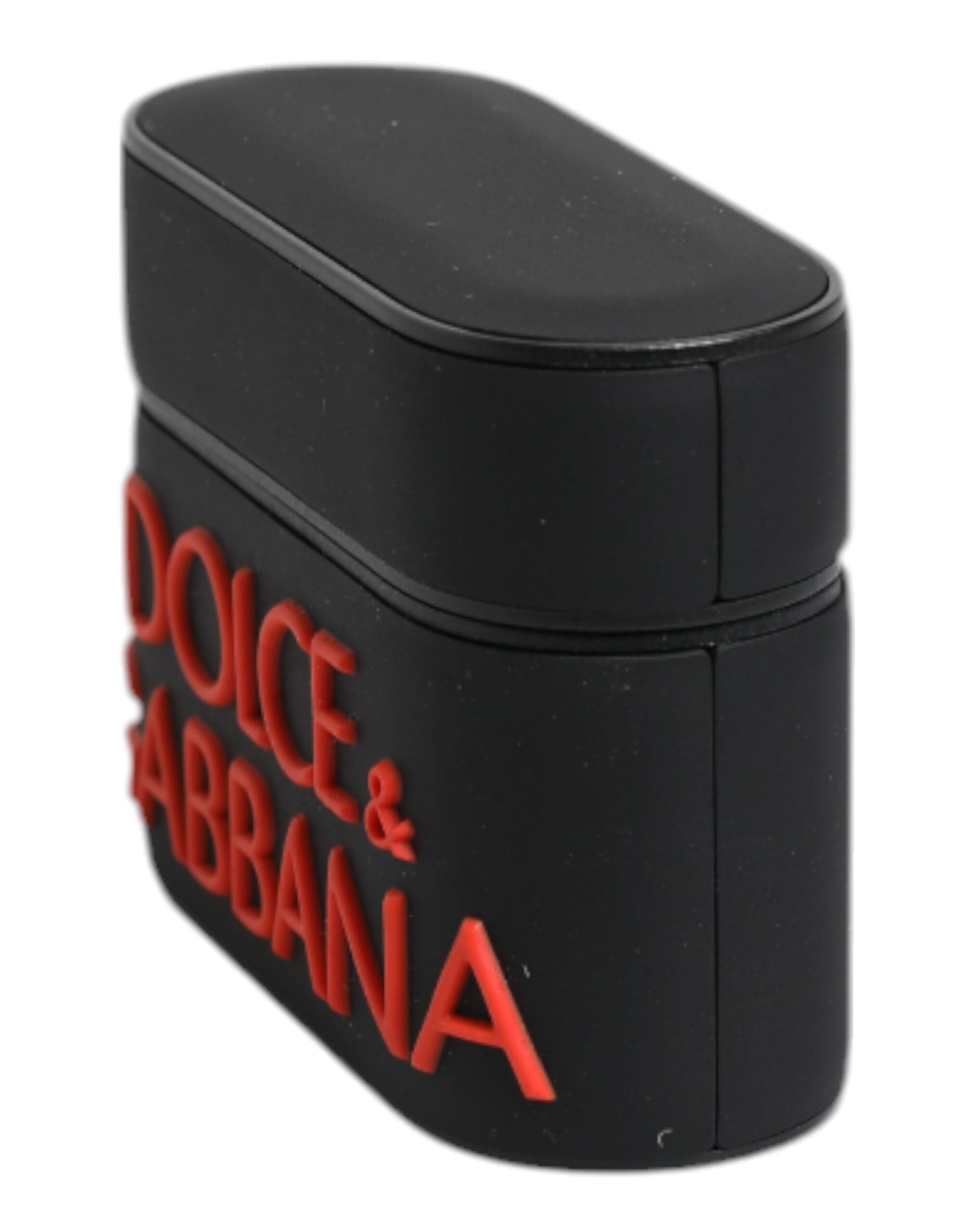 Dolce &amp; Gabbana sort orange silikone præget logo Airpods etui