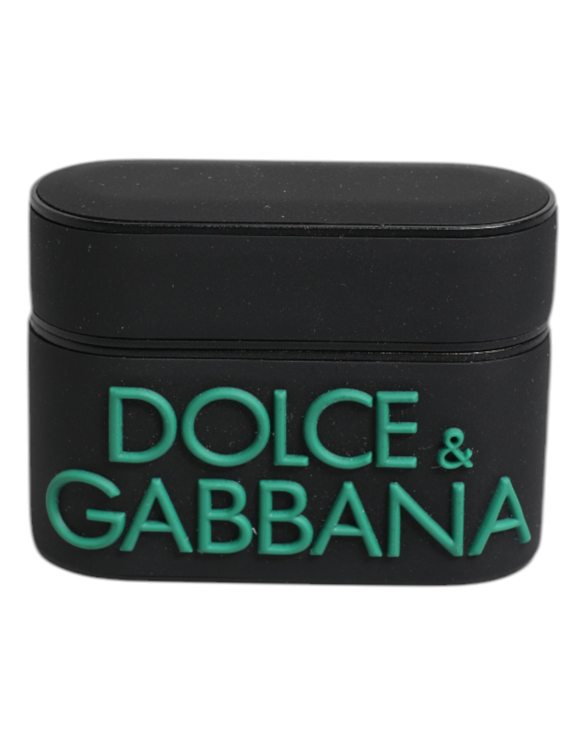 Dolce &amp; Gabbana Svart Orange Silikonskal med Präglad Logotyp till Airpods