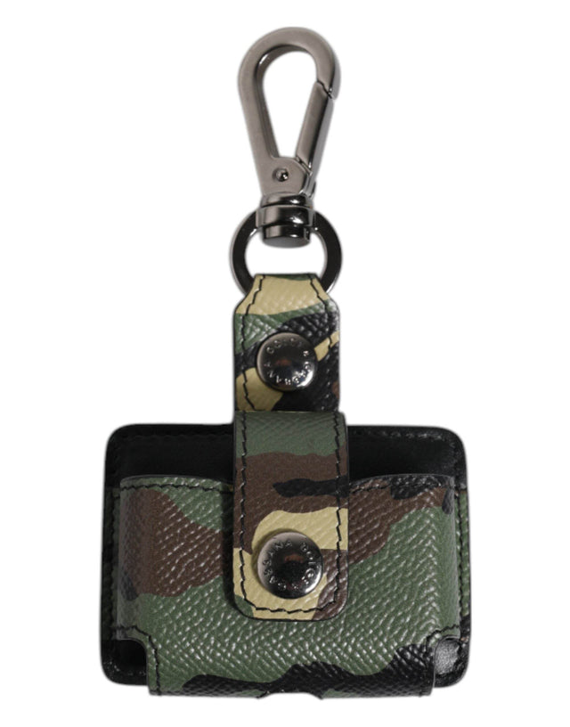 Dolce & Gabbana Multicolor Camouflage Leather Airpods Case - Hilstor
