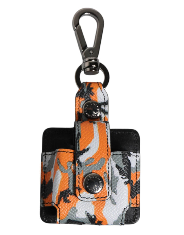 Dolce & Gabbana Multicolor Camouflage Leather Airpods Case - Hilstor
