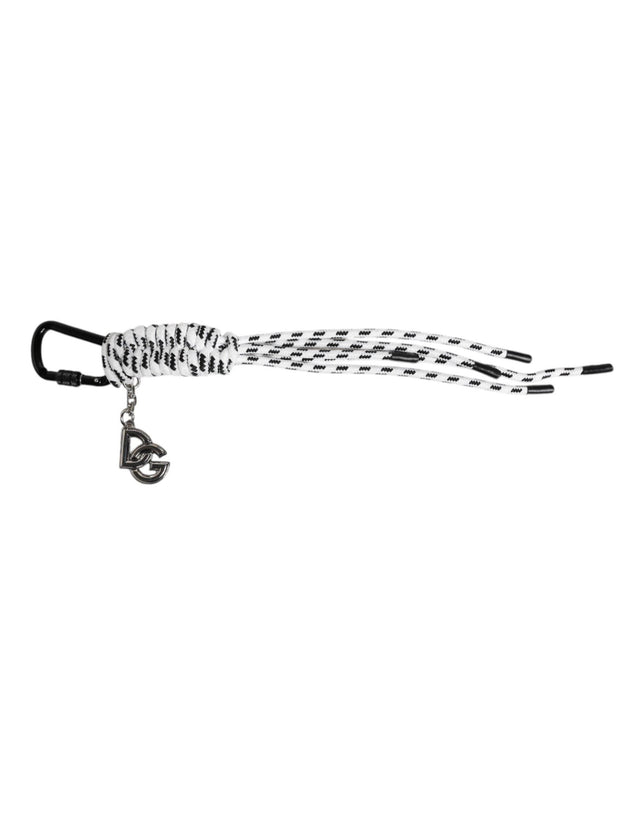 Dolce & Gabbana Multicolor Tape String DG Logo Keychain Polyester Keyring - Hilstor
