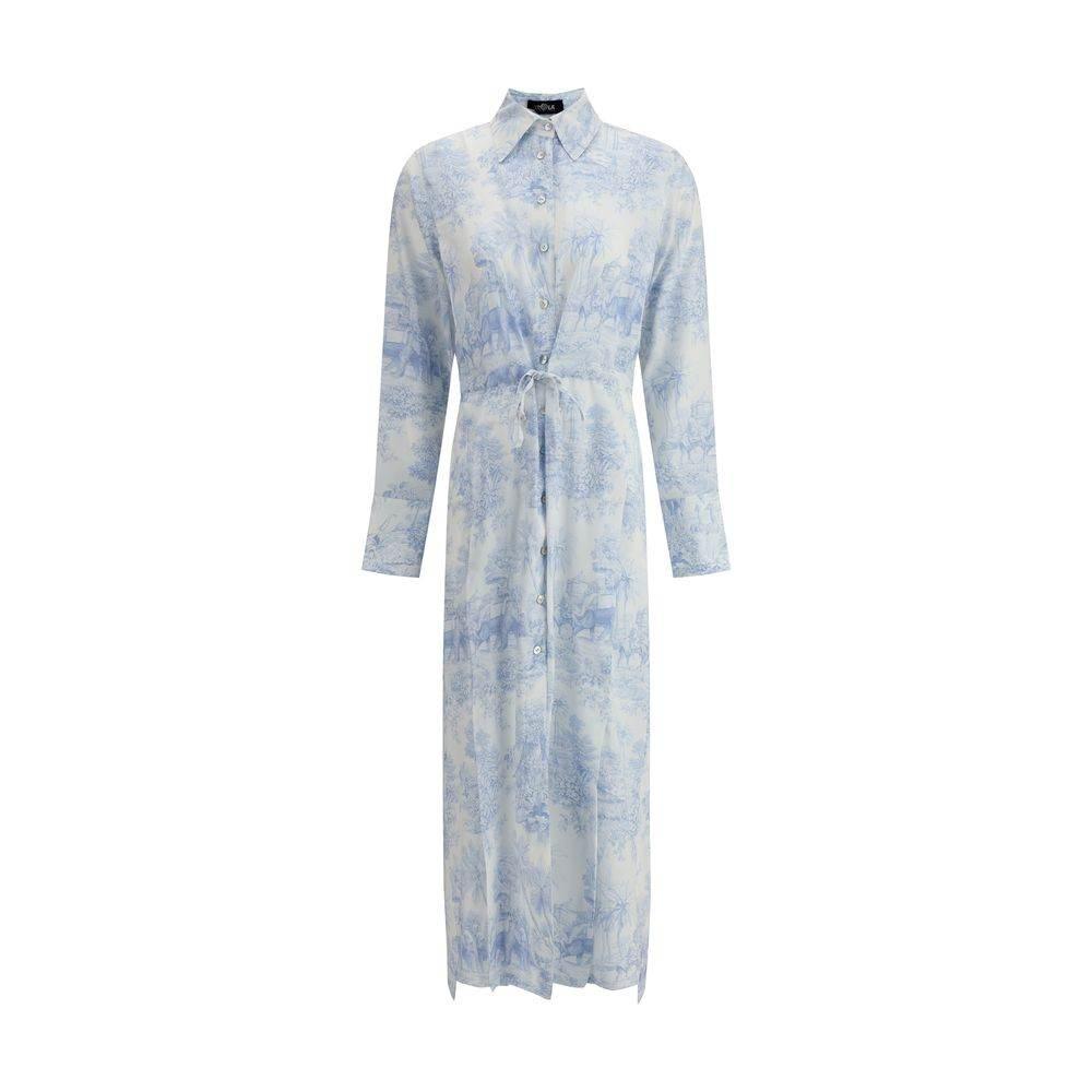 Ella Toile de jouy chemisier Dress - Hilstor
