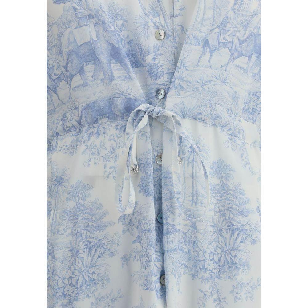 Ella Toile de jouy chemisier Dress - Hilstor