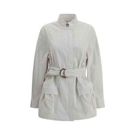 Fendi Striped Shirt Jacket - Hilstor