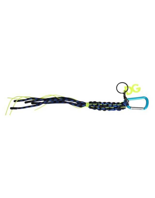 Dolce & Gabbana Multicolor Tape String DG Logo Keychain Polyester Keyring - Hilstor