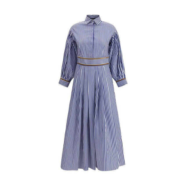 Ella Striped chemisier Dress - Hilstor