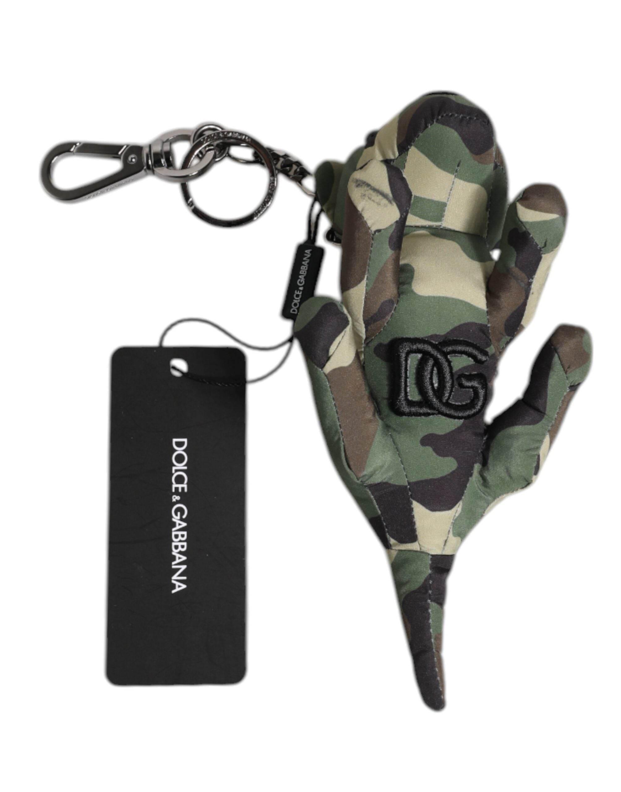 Dolce & Gabbana Multicolor Camouflage Animal Silhouette Keychain Keyring - Hilstor