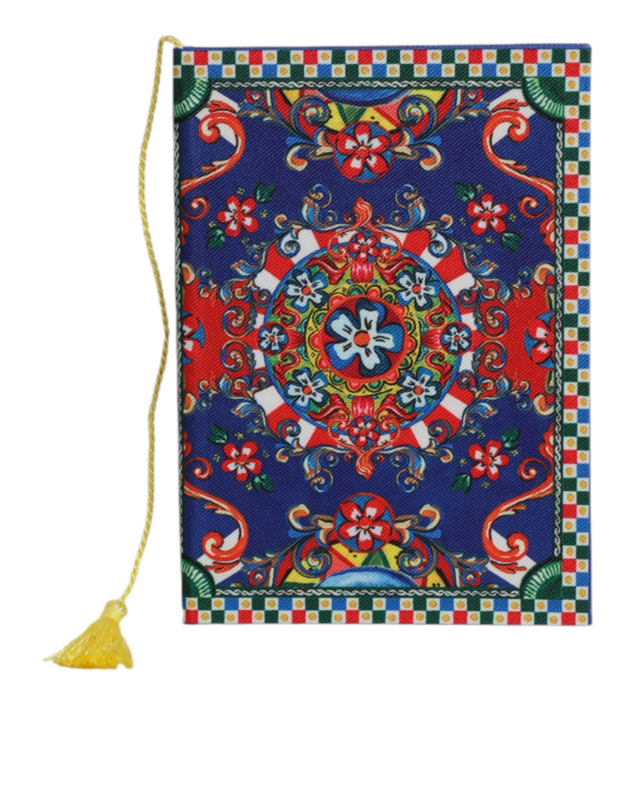 Dolce &amp; Gabbana Multicolor Polyester Carretto Siciliano Print notesbog
