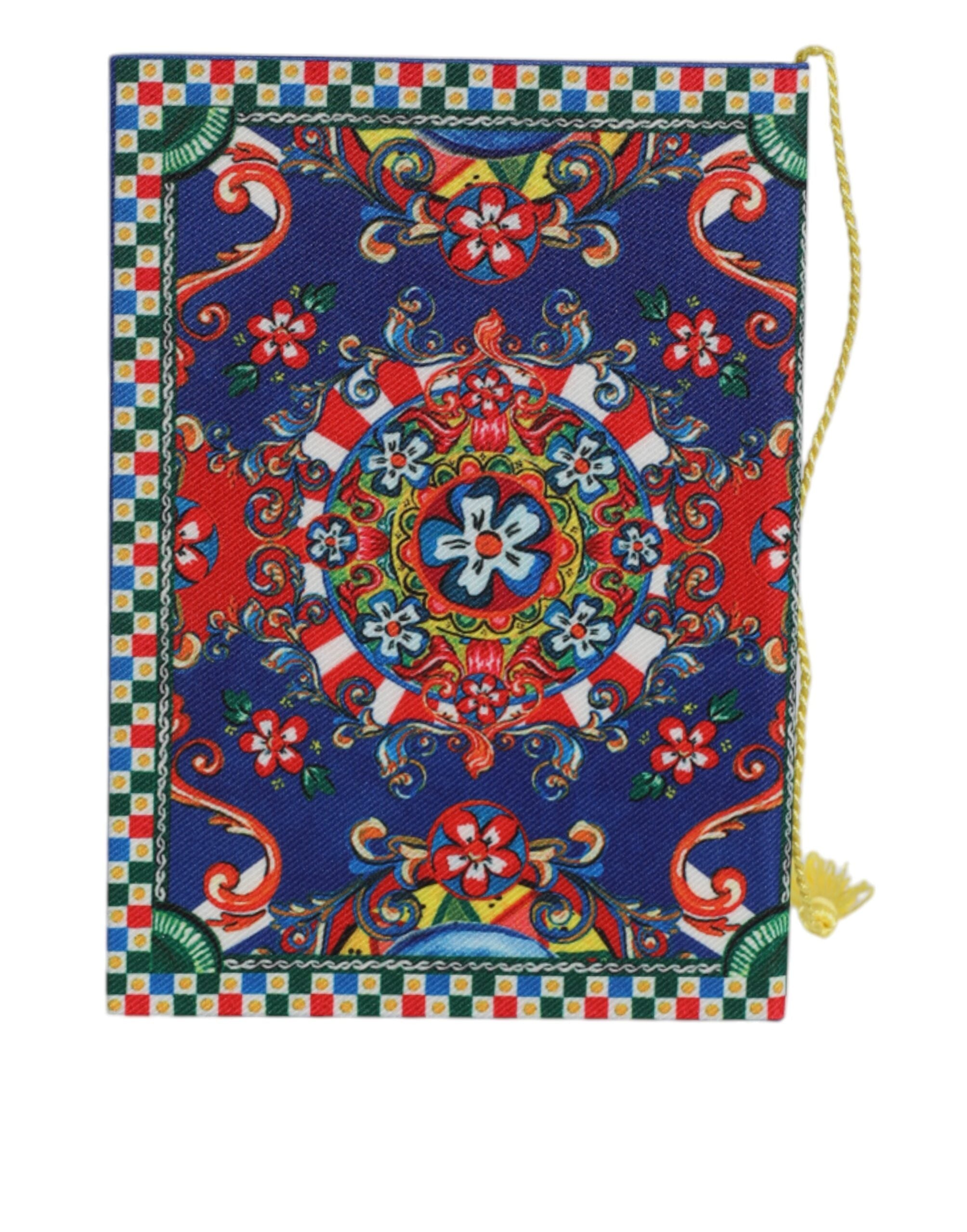 Dolce &amp; Gabbana Multicolor Polyester Carretto Siciliano Print notesbog