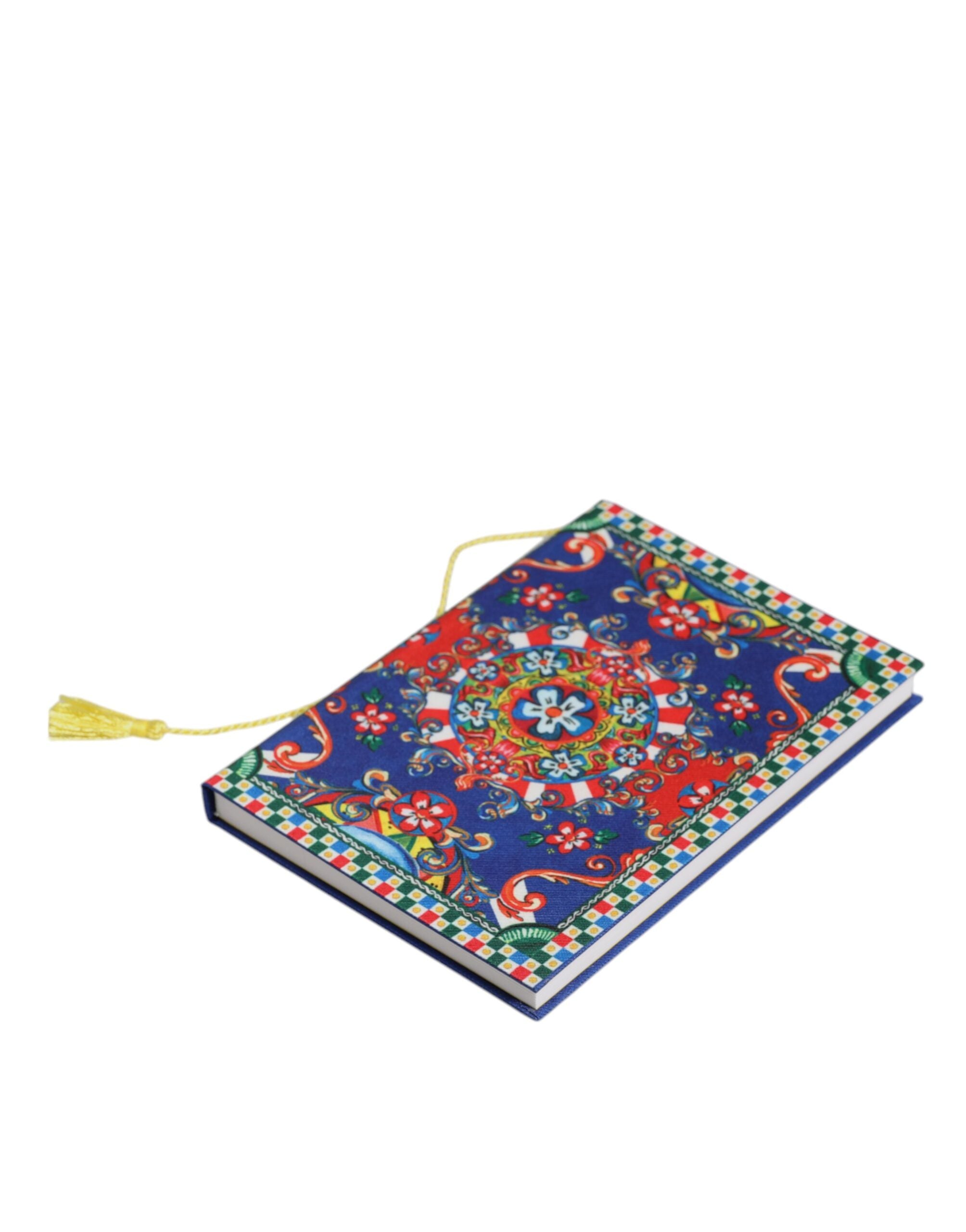 Dolce &amp; Gabbana Multicolor Polyester Carretto Siciliano Print notesbog