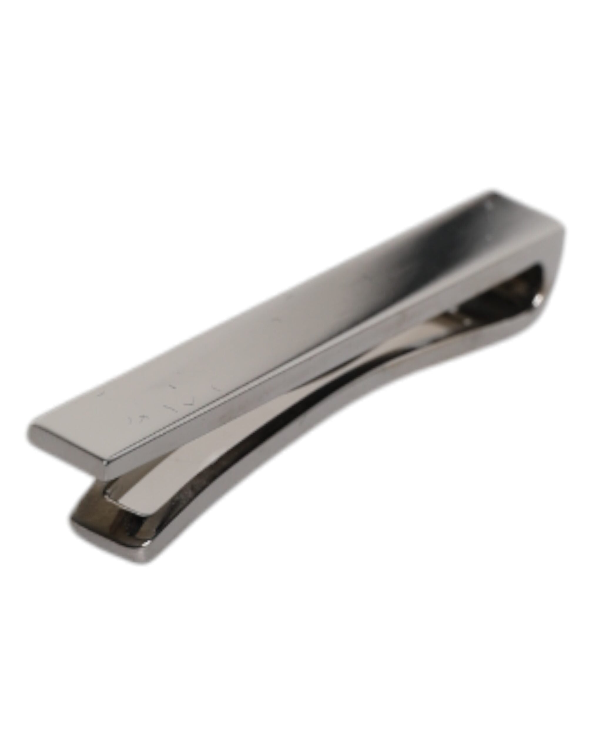 Dolce &amp; Gabbana Black Tone Messing Logo Branded Tie Clip Bar
