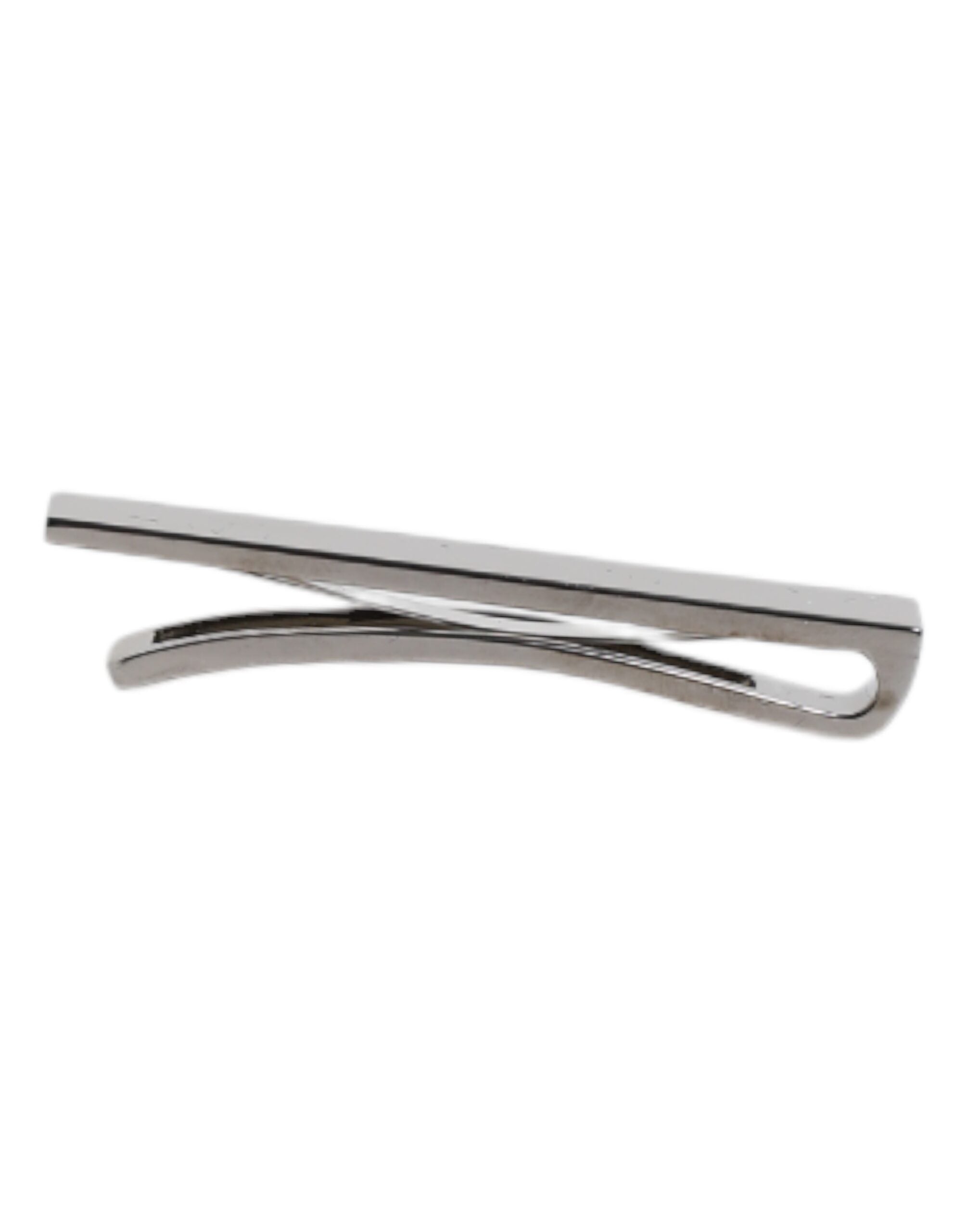 Dolce &amp; Gabbana Black Tone Messing Logo Branded Tie Clip Bar