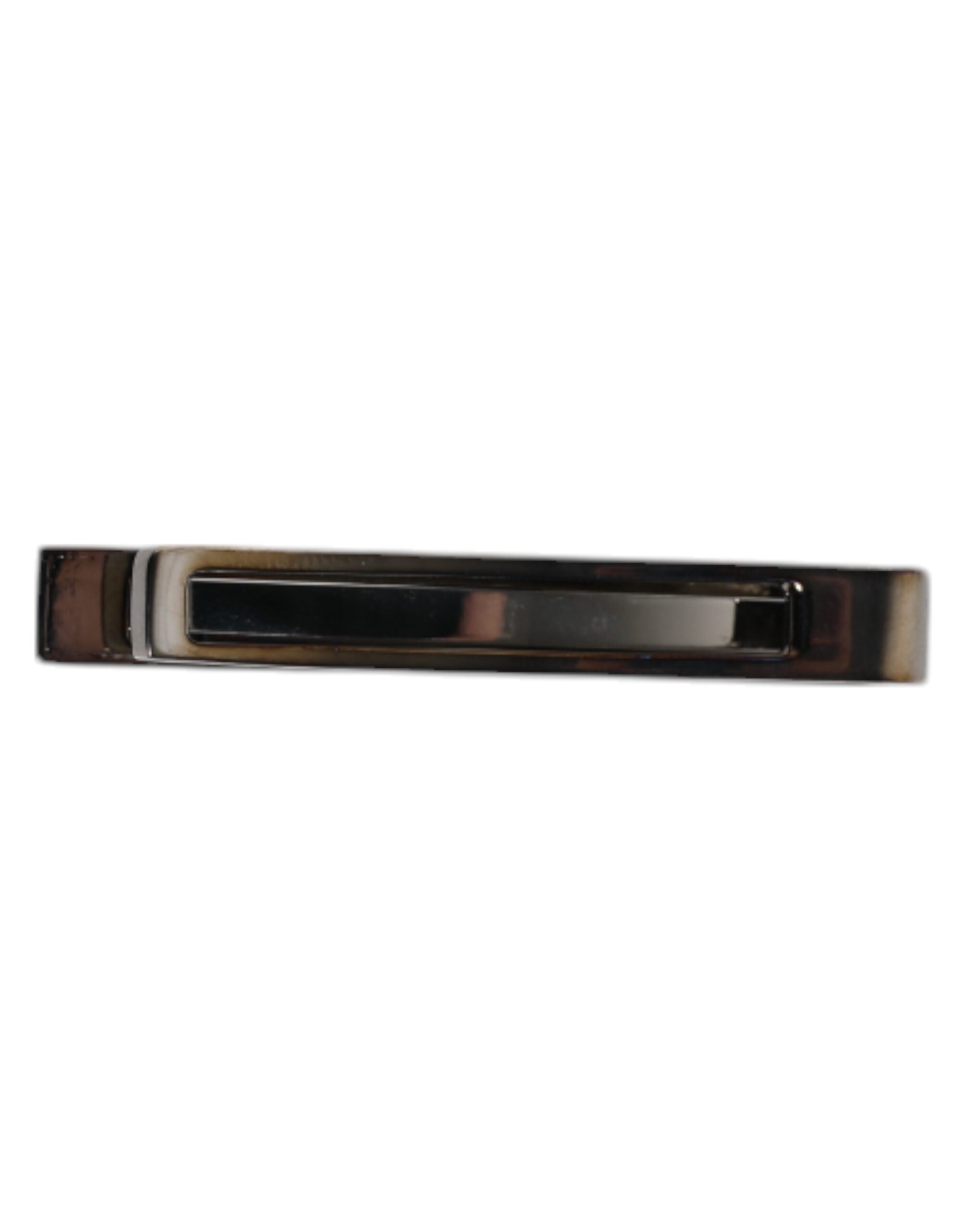 Dolce &amp; Gabbana Black Tone Messing Logo Branded Tie Clip Bar