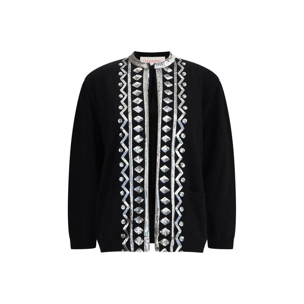 Valentino Sequined virgin wool Cardigan - Hilstor
