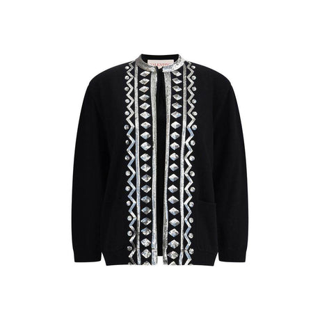 Valentino Sequined virgin wool Cardigan - Hilstor