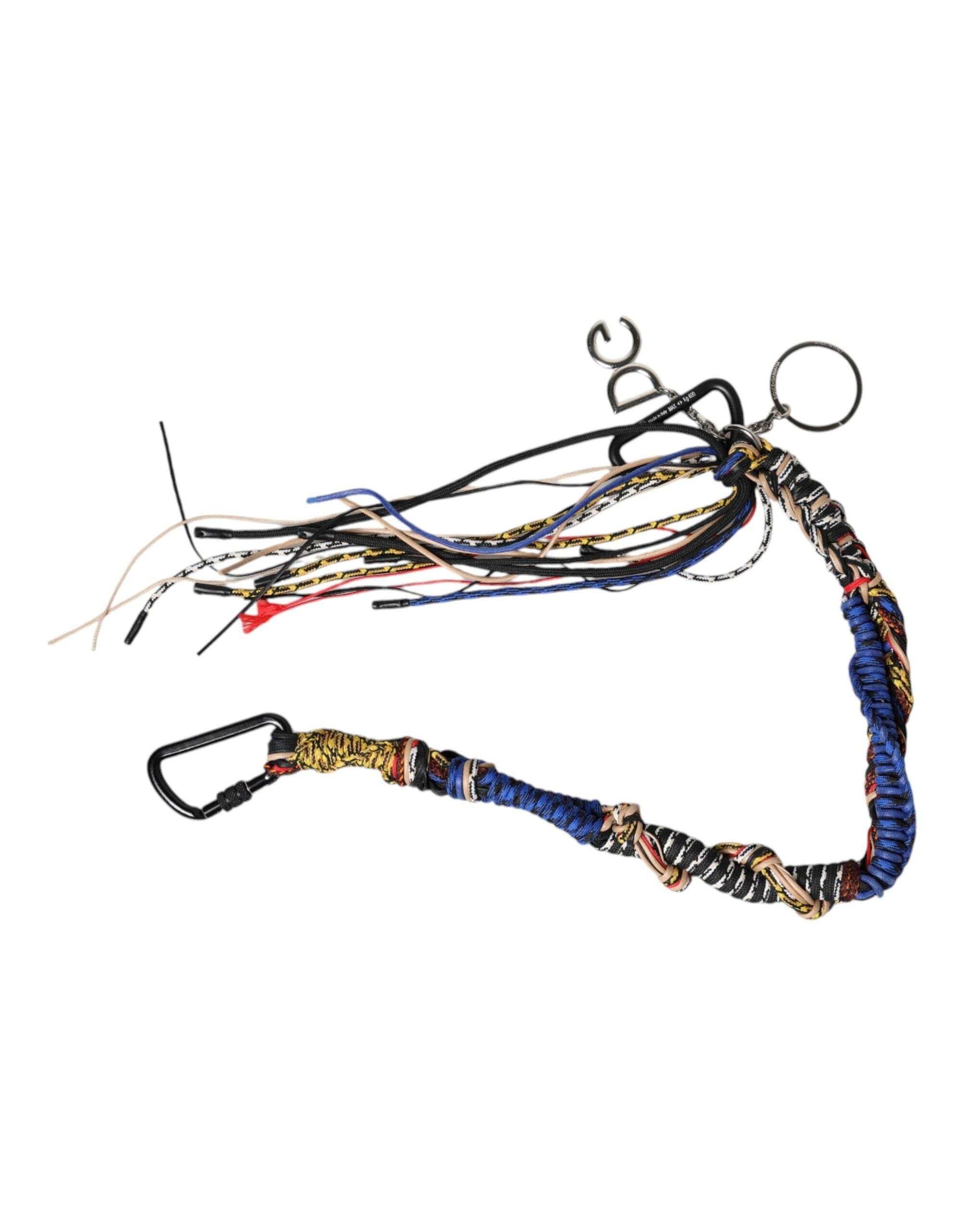 Dolce & Gabbana Multicolor Braided Rope Logo Bag Shoulder Strap - Hilstor