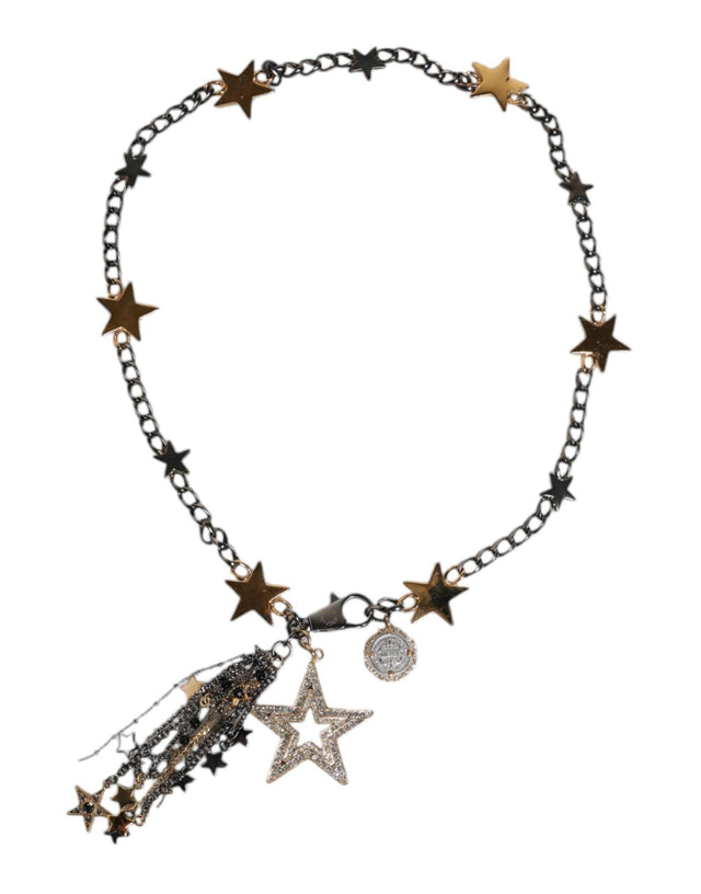 Dolce & Gabbana Silver Gold Brass Embellished Waist Chain Belt - Hilstor