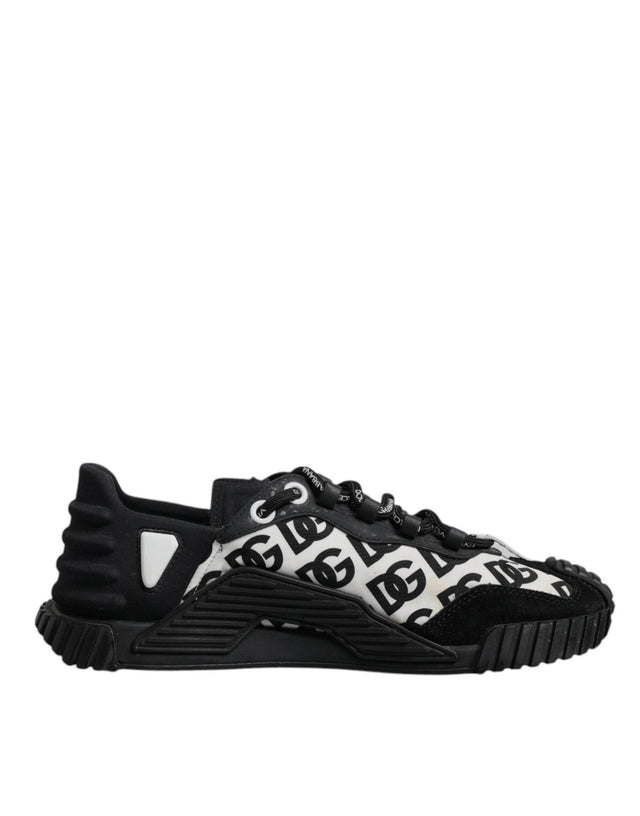 Dolce & Gabbana Black Logo Lace Up Low Top NS1 Sneakers Shoes - Hilstor