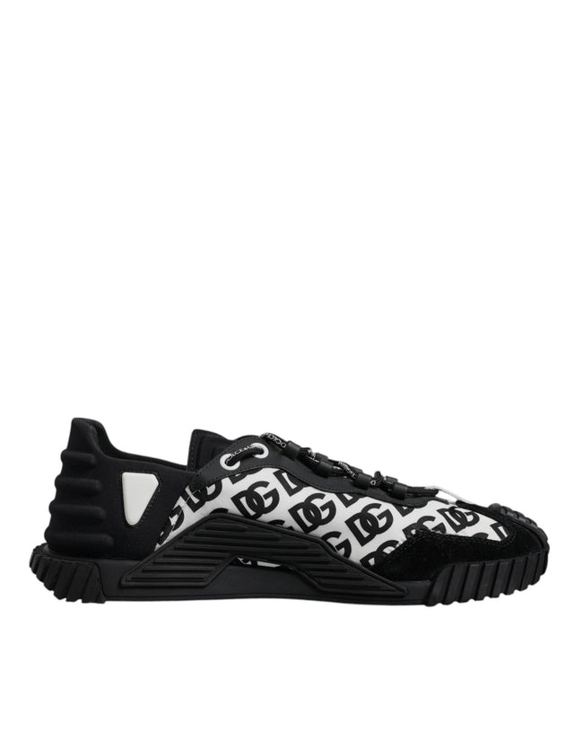 Dolce & Gabbana Black Logo Lace Up Low Top NS1 Sneakers Shoes - Hilstor